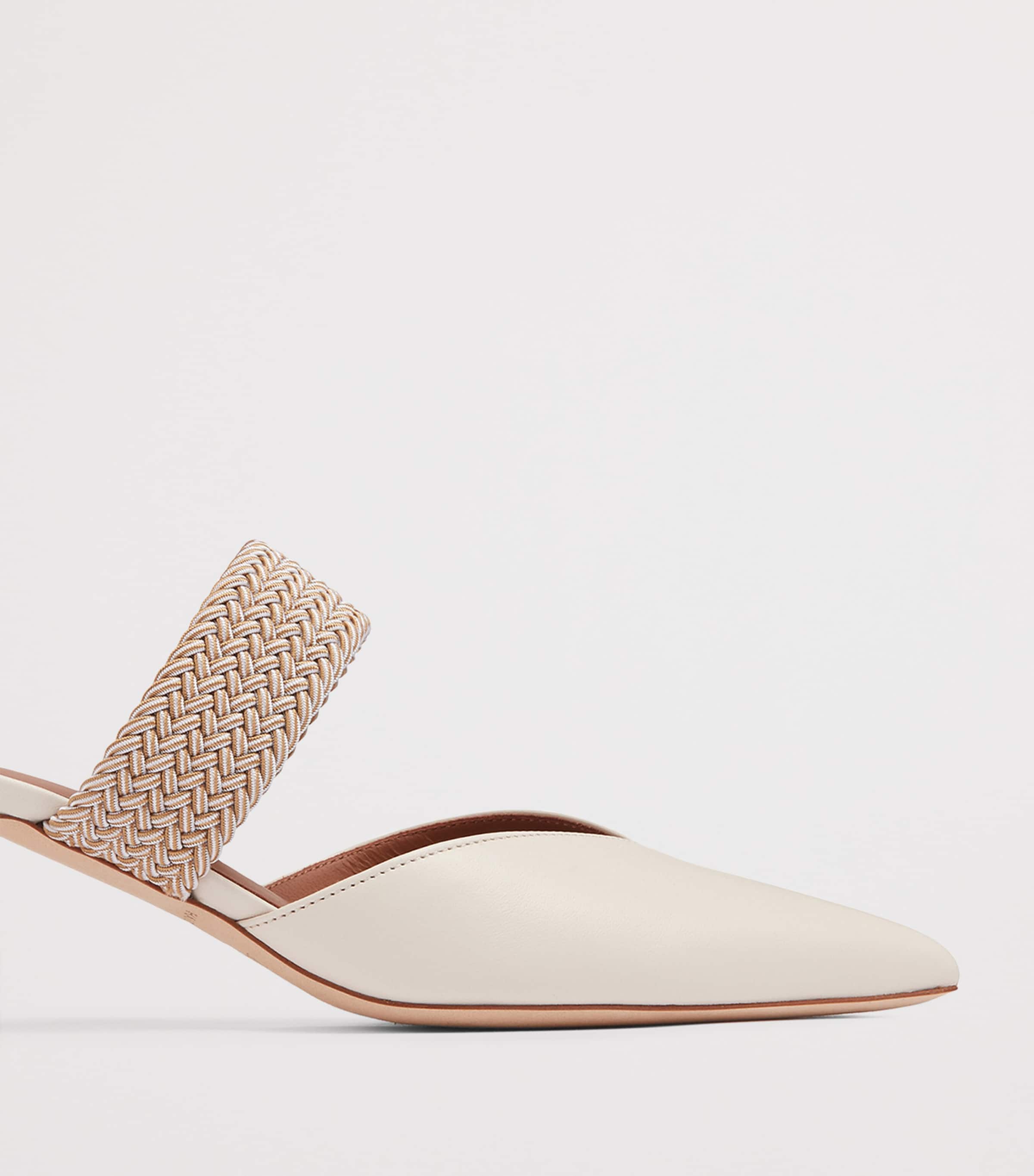 Leather Maisie Mules 45 CREAM Image 5