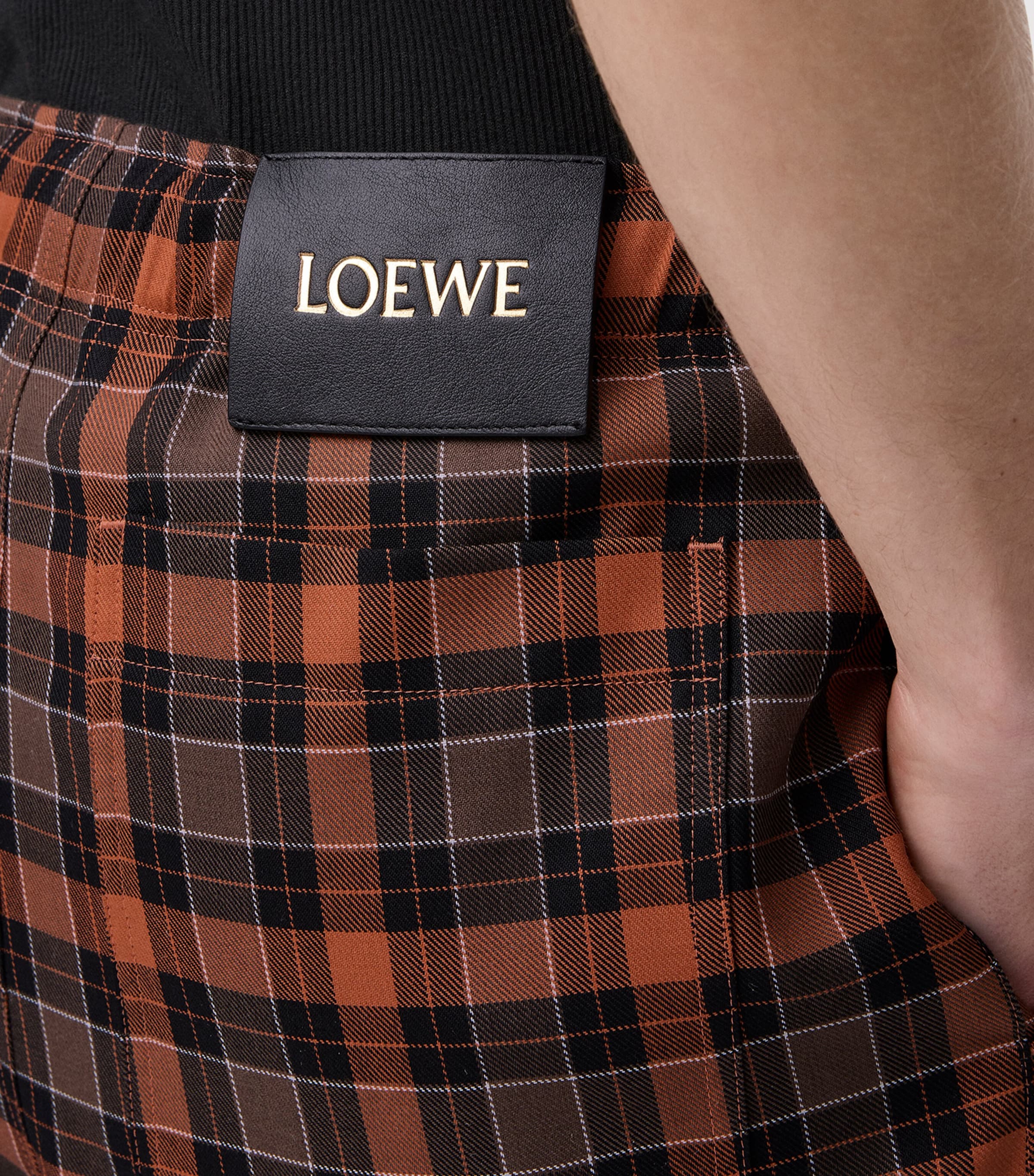 Check Drawstring Shorts ORANGE/BLACK Image 5