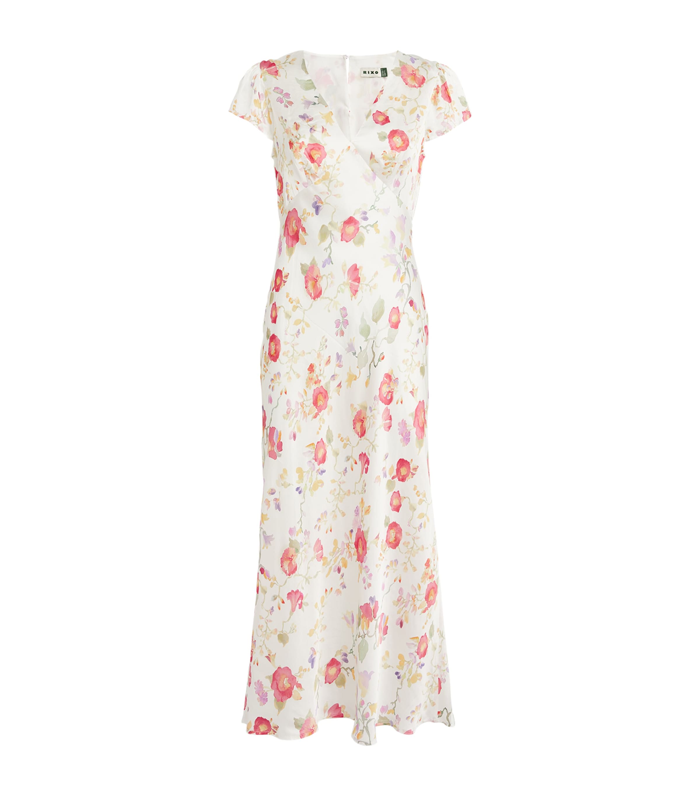 Rixo London Floral Tallulah Dress In Ivory