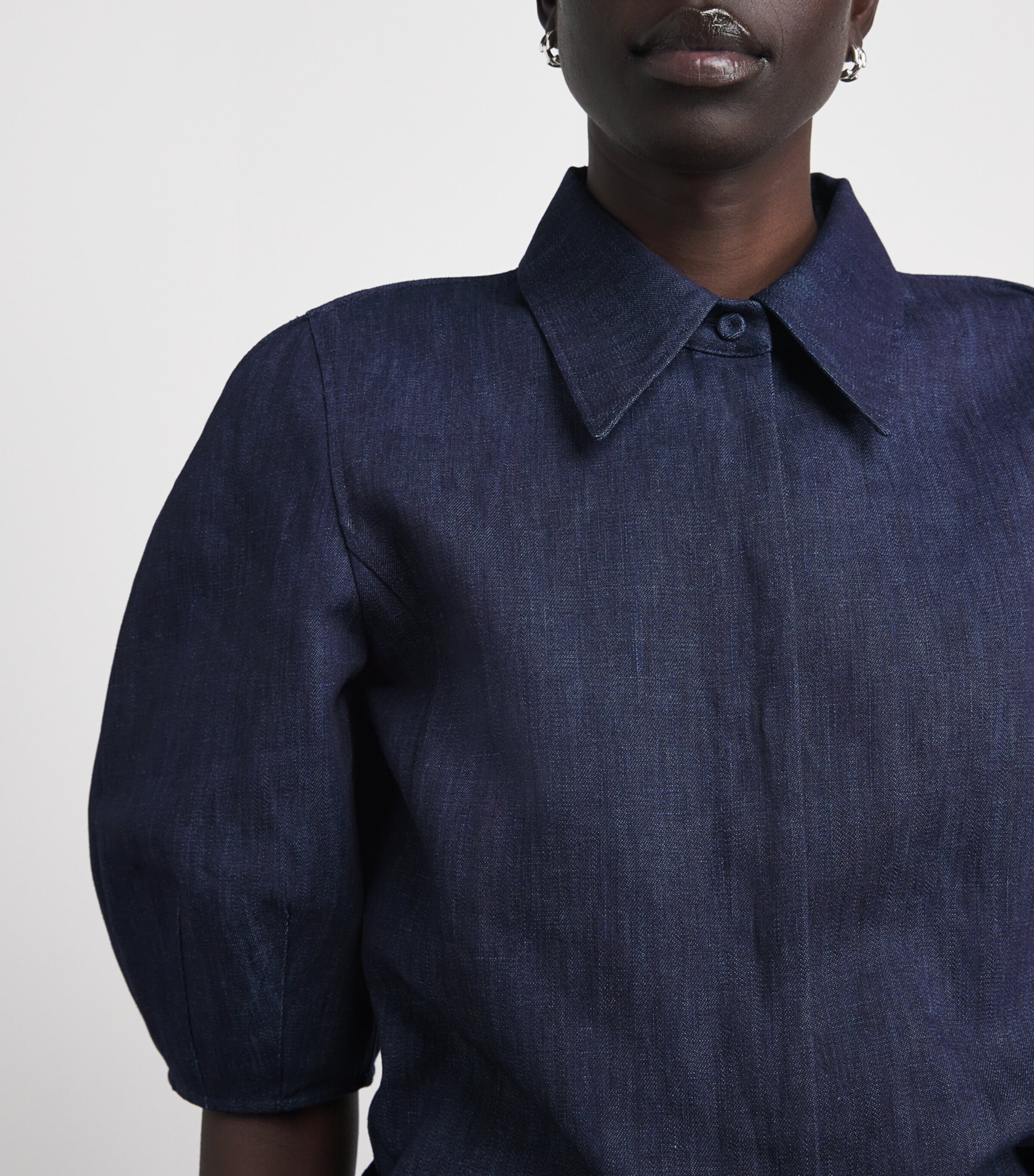 Gabriela Hearst Womens Denim Sansi Shirt Dnm Denim Image 3