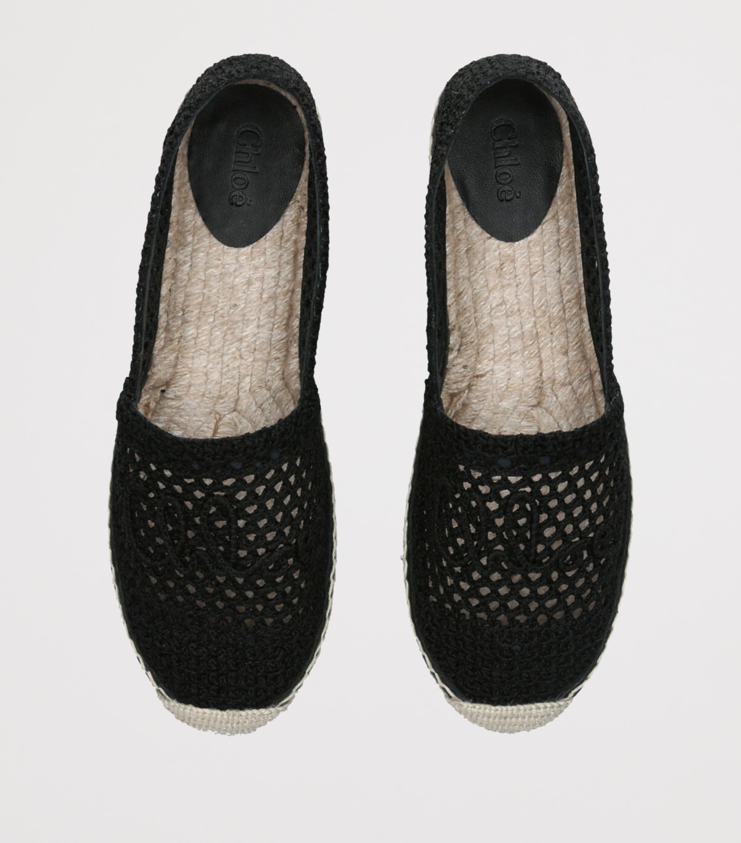 【関税送料込】Chloe ISLA RAFIA ESPADRILLES BLACK Chloé Isla Espadrille | Chloé US