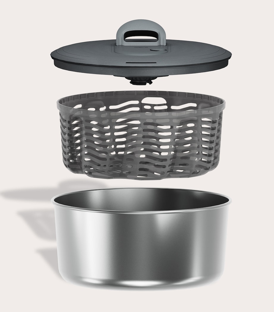 Small Easy Spin Salad Spinner BELUGA GREY Image 4