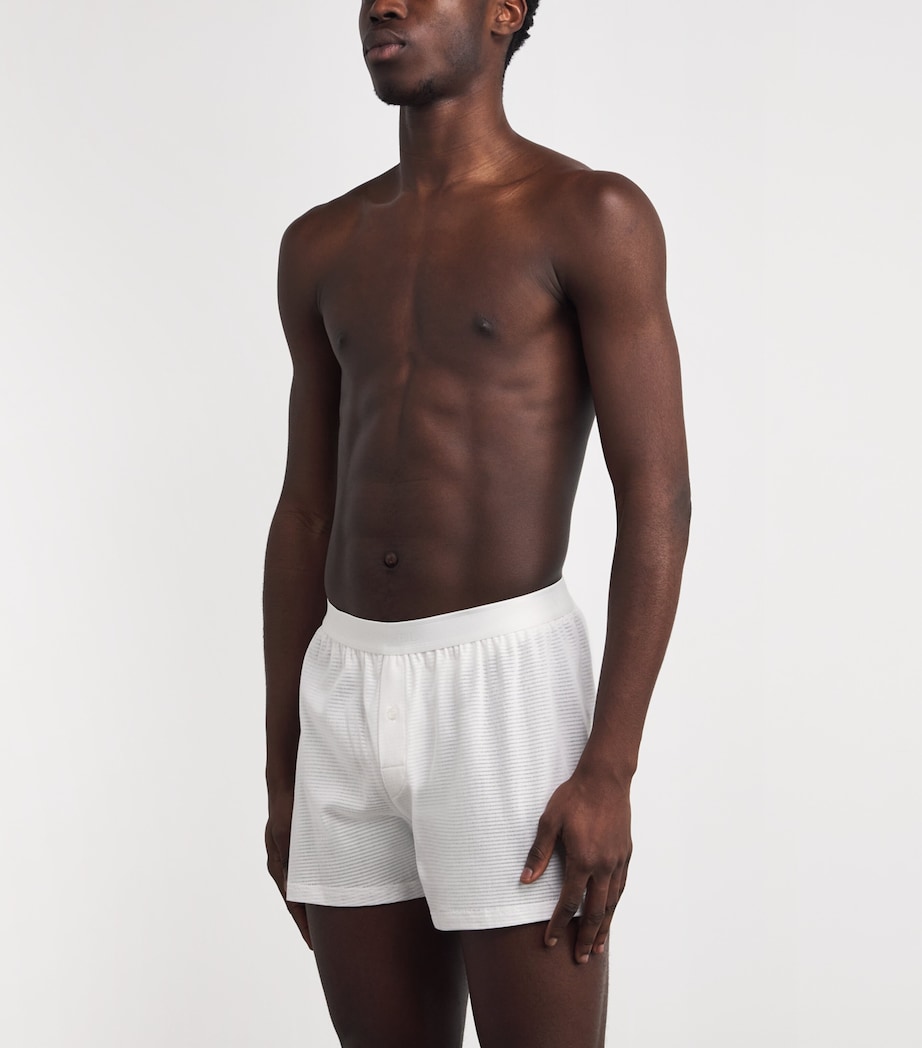 Cellular Cotton Boxer Shorts WHITE Image 2