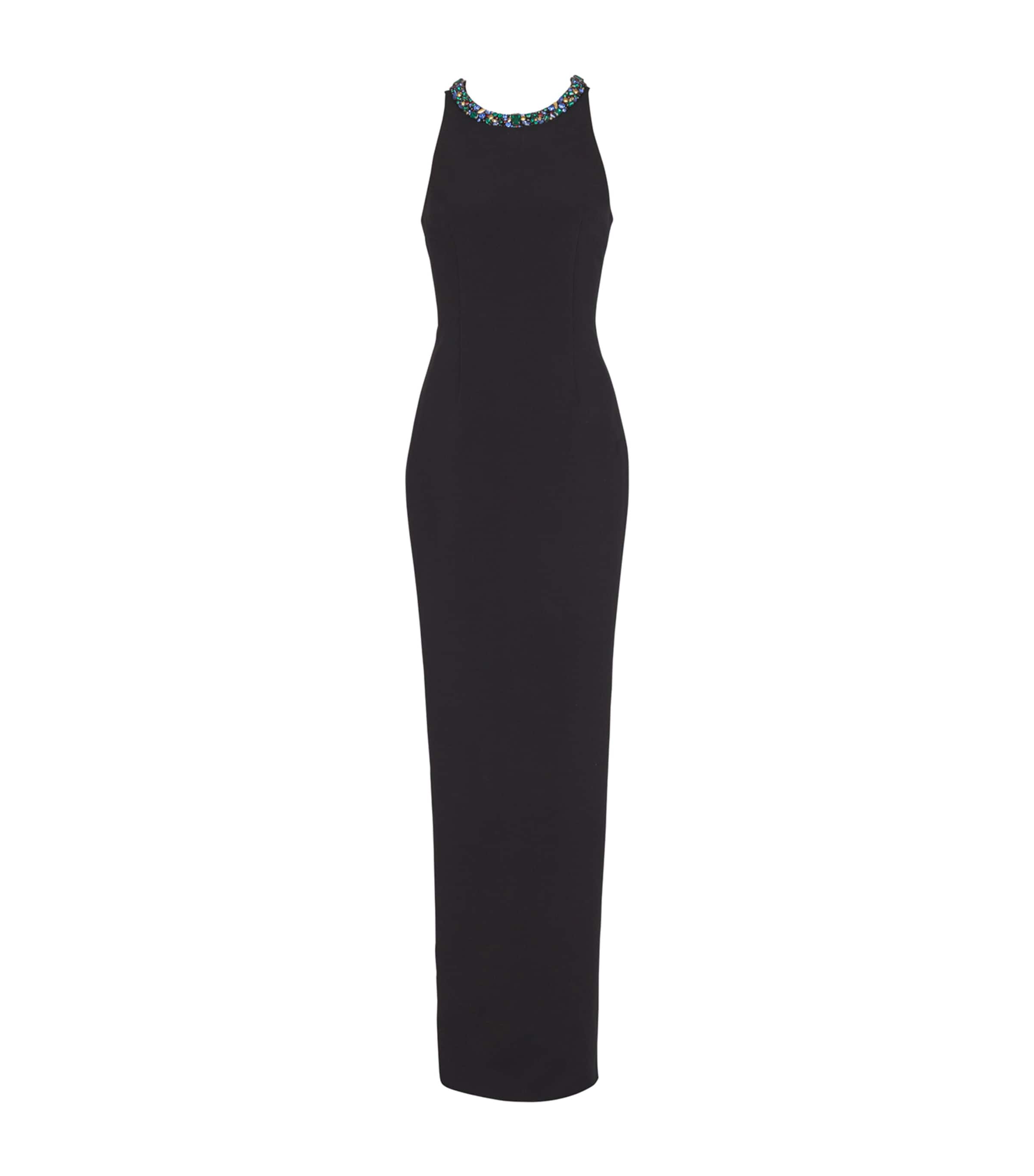 Embellished Halterneck Gown EAH NOIR/MULTICO Image 1