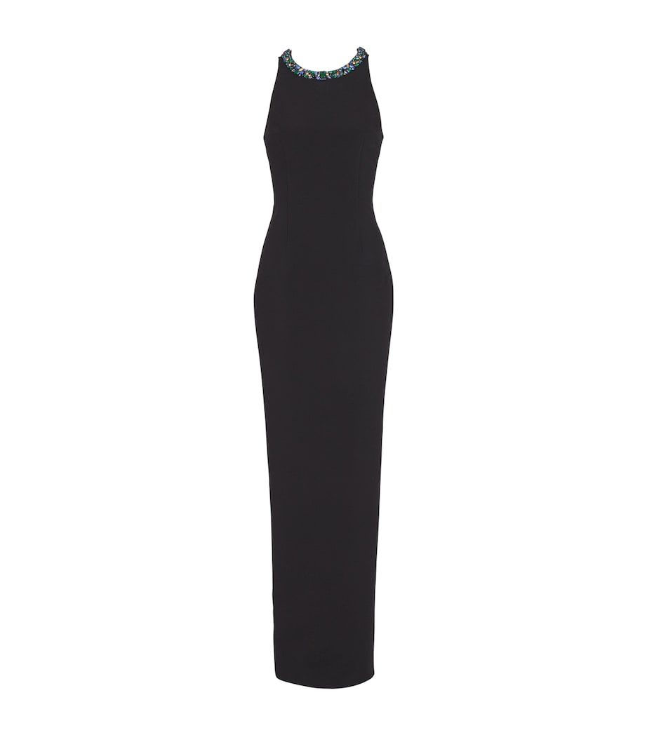 Embellished Halterneck Gown EAH NOIR/MULTICO Image 1