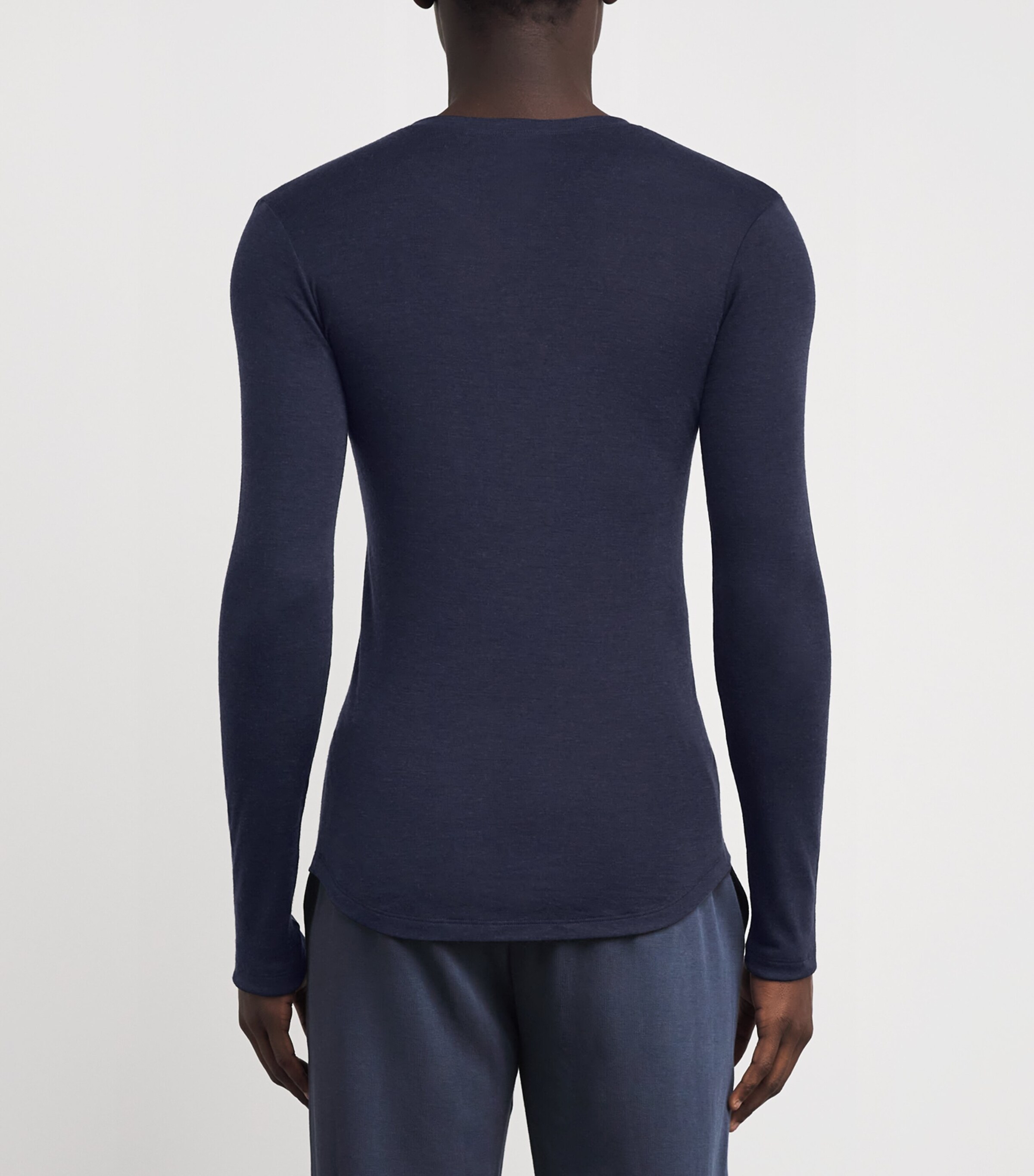 Cotton Living Long-Sleeve T-Shirt 1610 DEEP NAVY Image 4