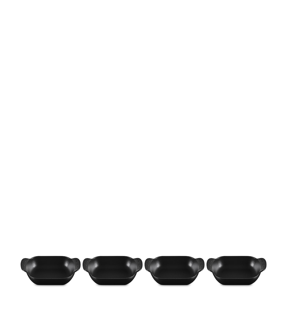 Set of 4 Cast Iron Gourmand Rectangular Mini Bakers (13cm) NO COLOUR Image 3