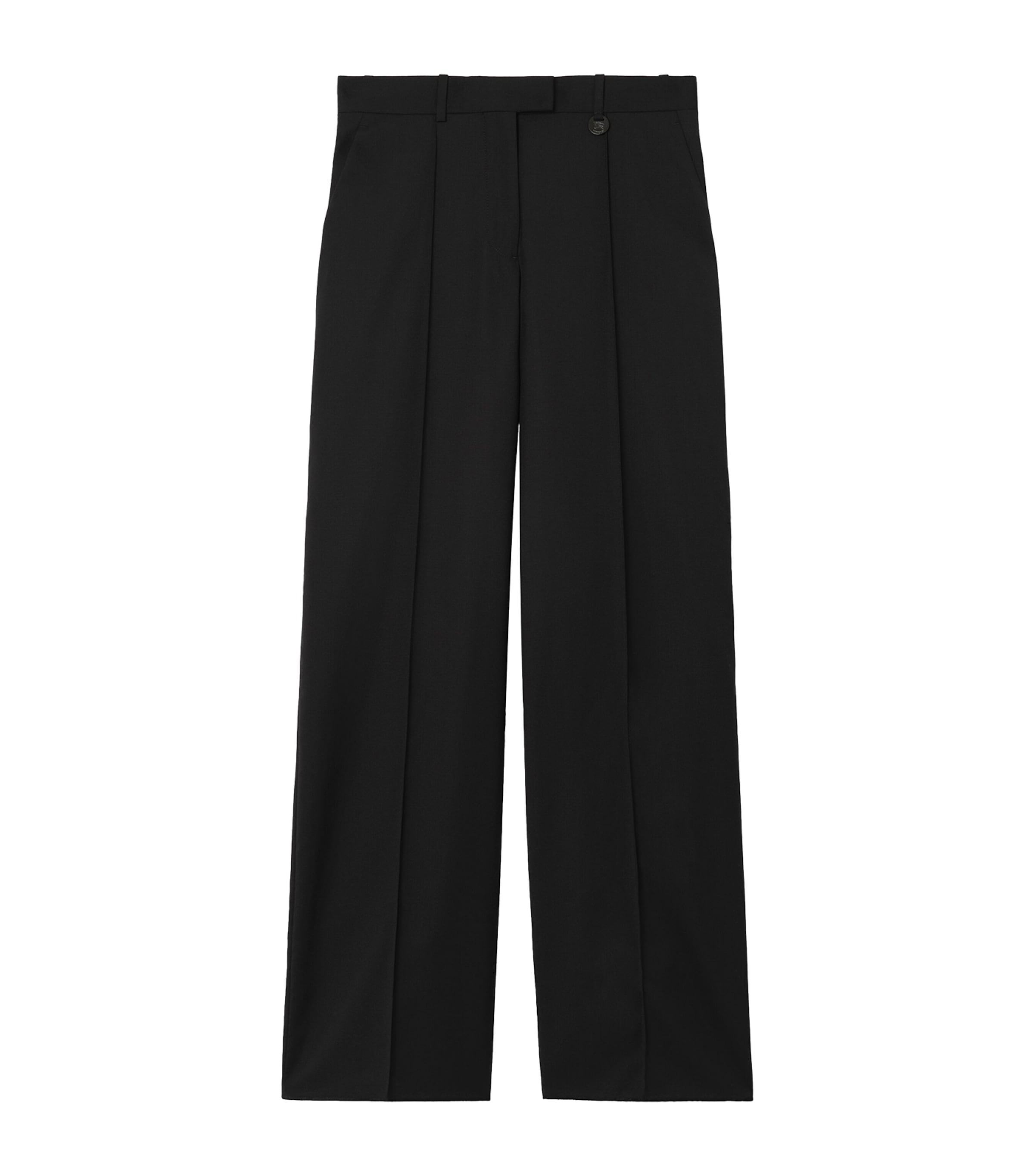 Burberry Womens Wool Tailored Trousers Black Image 1