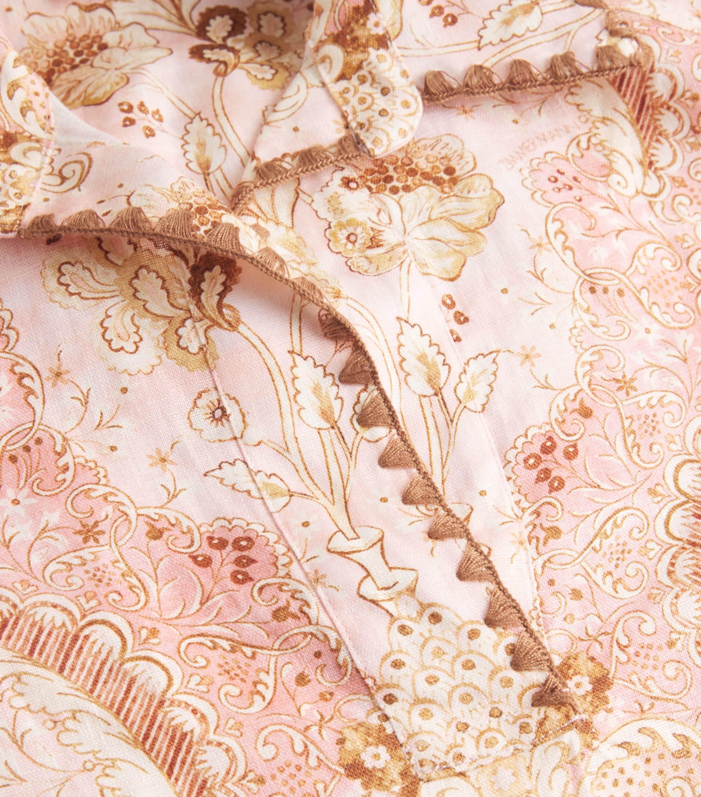 Linen Printed Daylight Mini Dress DAMASK ROSEDARO Image 6