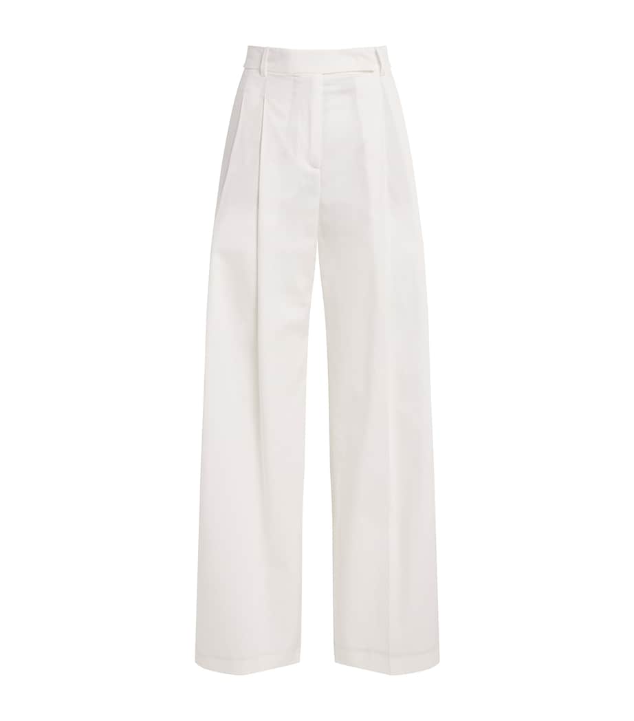 Double-Pleated Tailored Trousers BIANCO Image 1