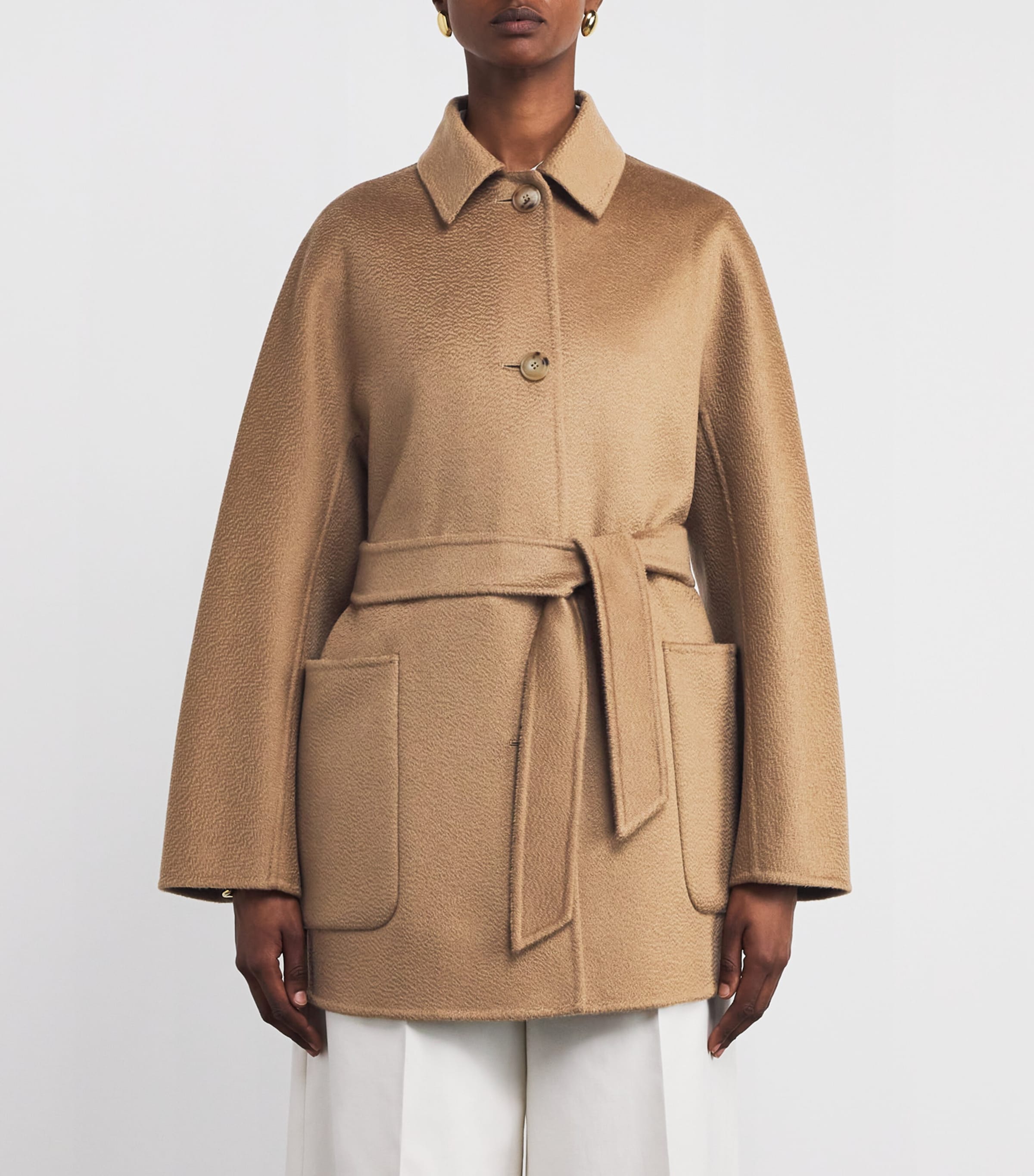 Cashmere Lembi Short Coat CAMEL Image 3