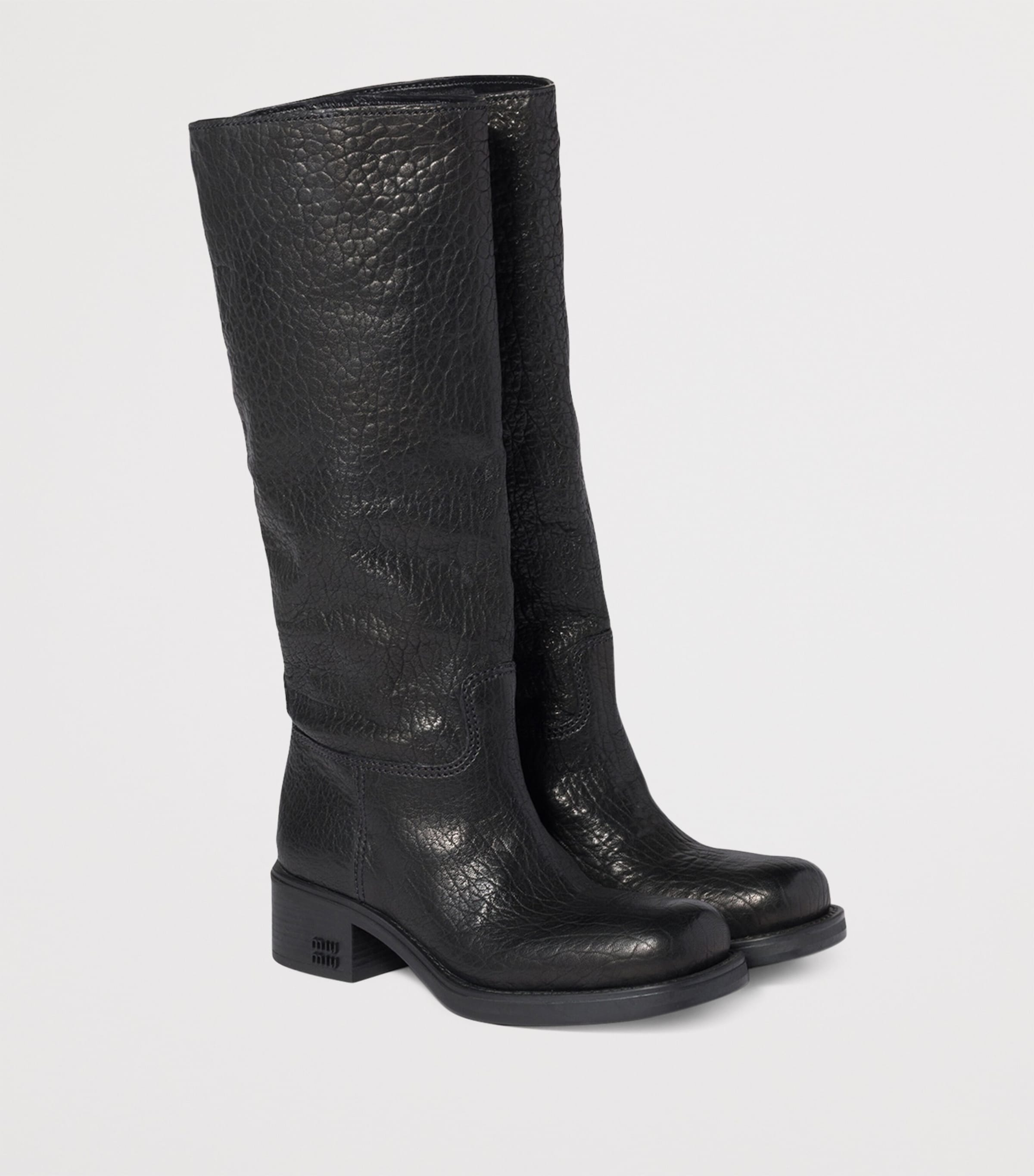 Grained Leather Boots 50 F0002 Image 2