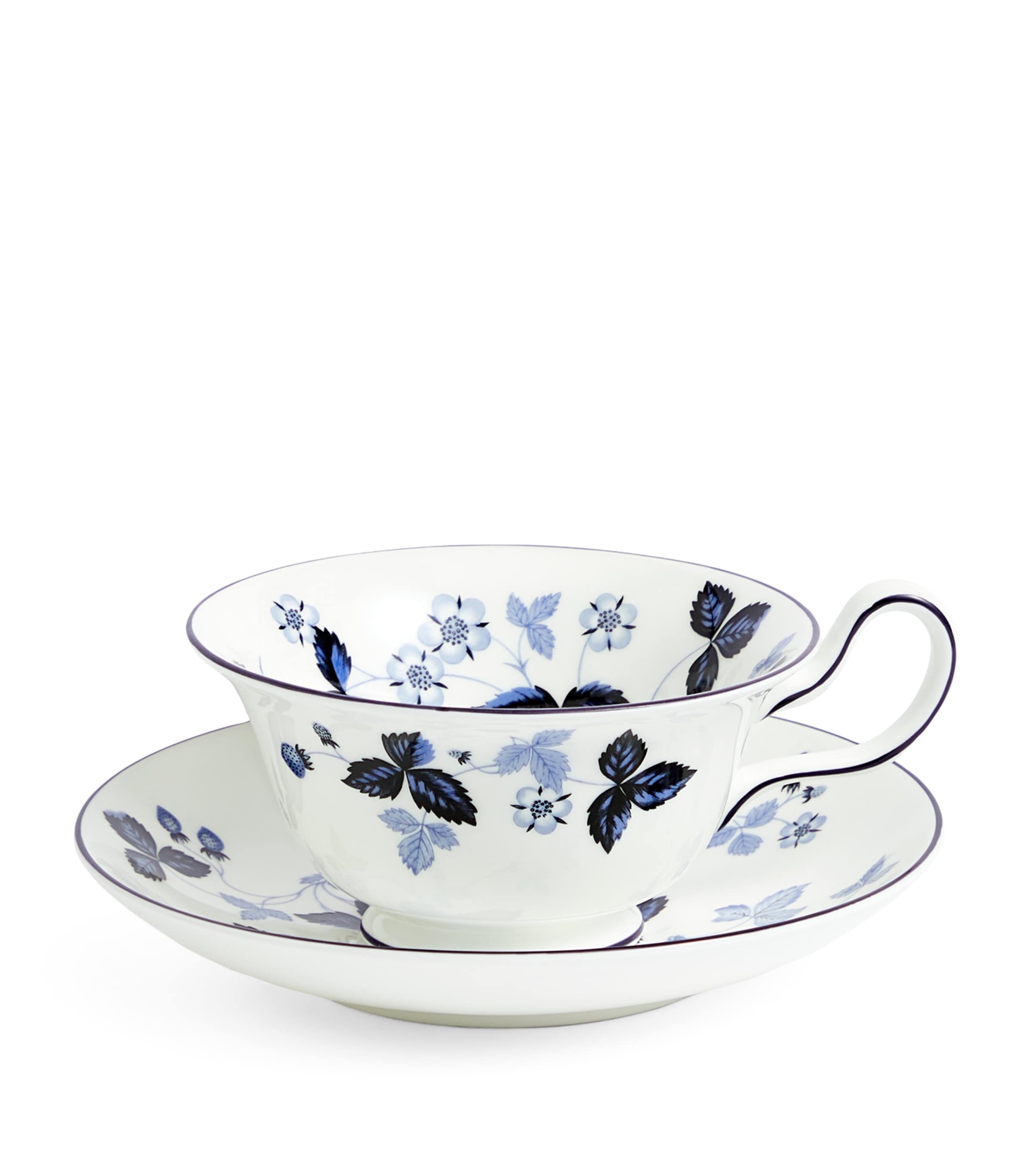 Wedgwood Wild Strawberry Inky Blue Teacup and Saucer | Dining | Tableware | Tea Cups & Saucers | Designers | Wedgwood