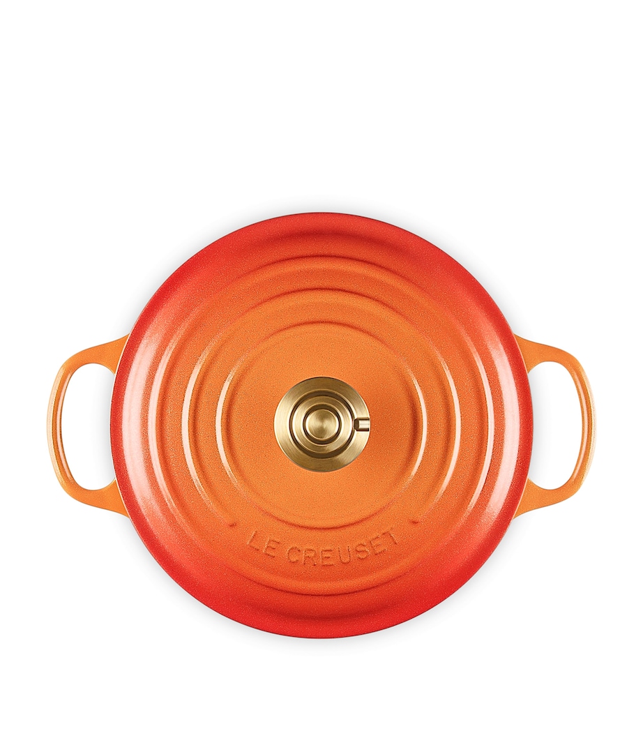 Cast Iron Flamme Dorée Round Casserole Dish (24cm) ORANGE Image 4