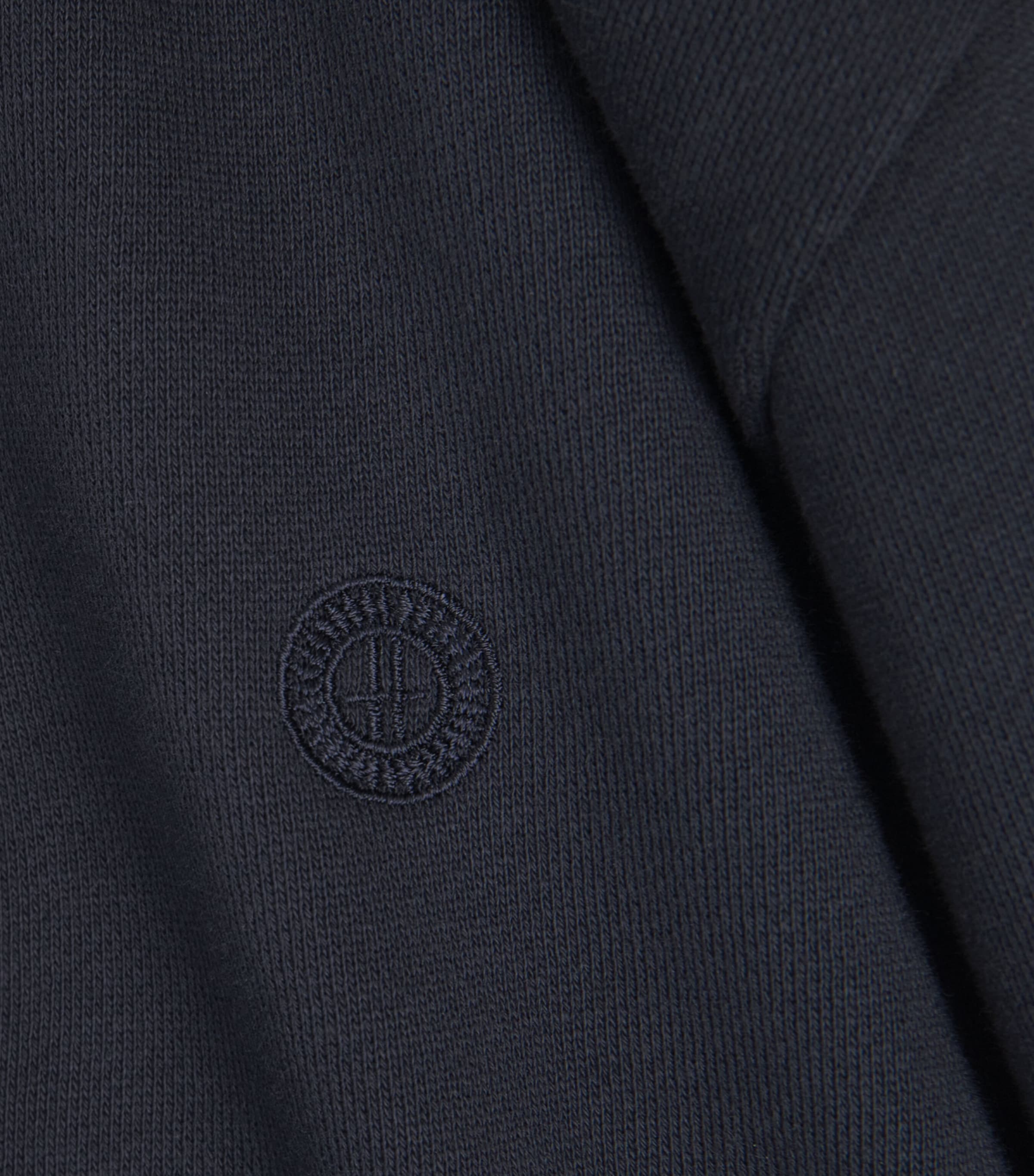 Harrods Mens Cotton Jersey Quarter-Zip Sweatshirt Navy Image 6