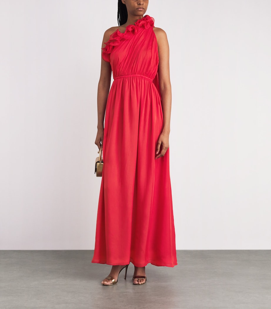 Silk Jenni Maxi Dress SCARLET Image 2