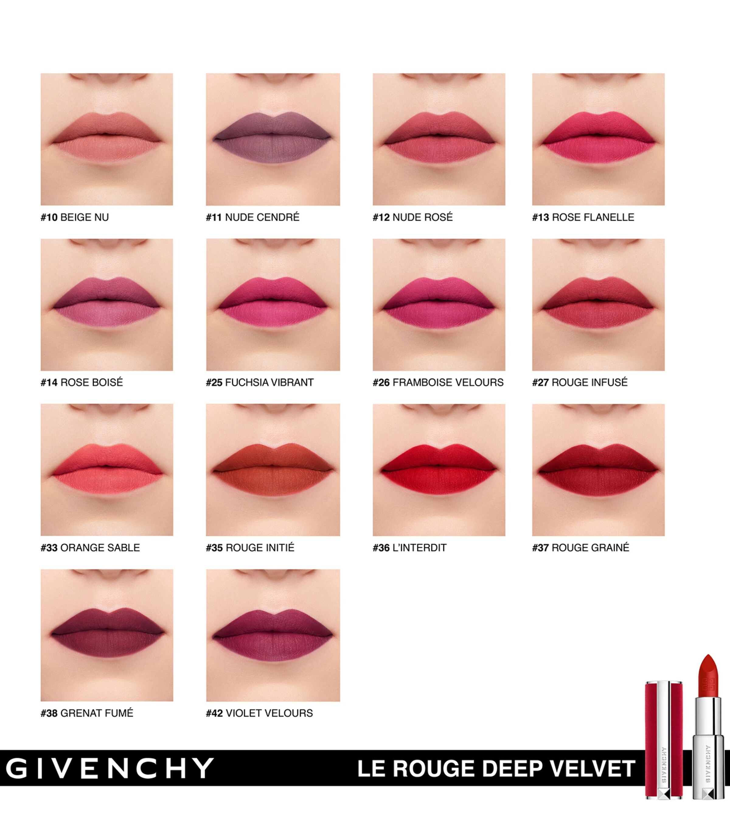 Le Rouge Deep Velvet Lipstick N38 GRENAT FUMÉ Image 3