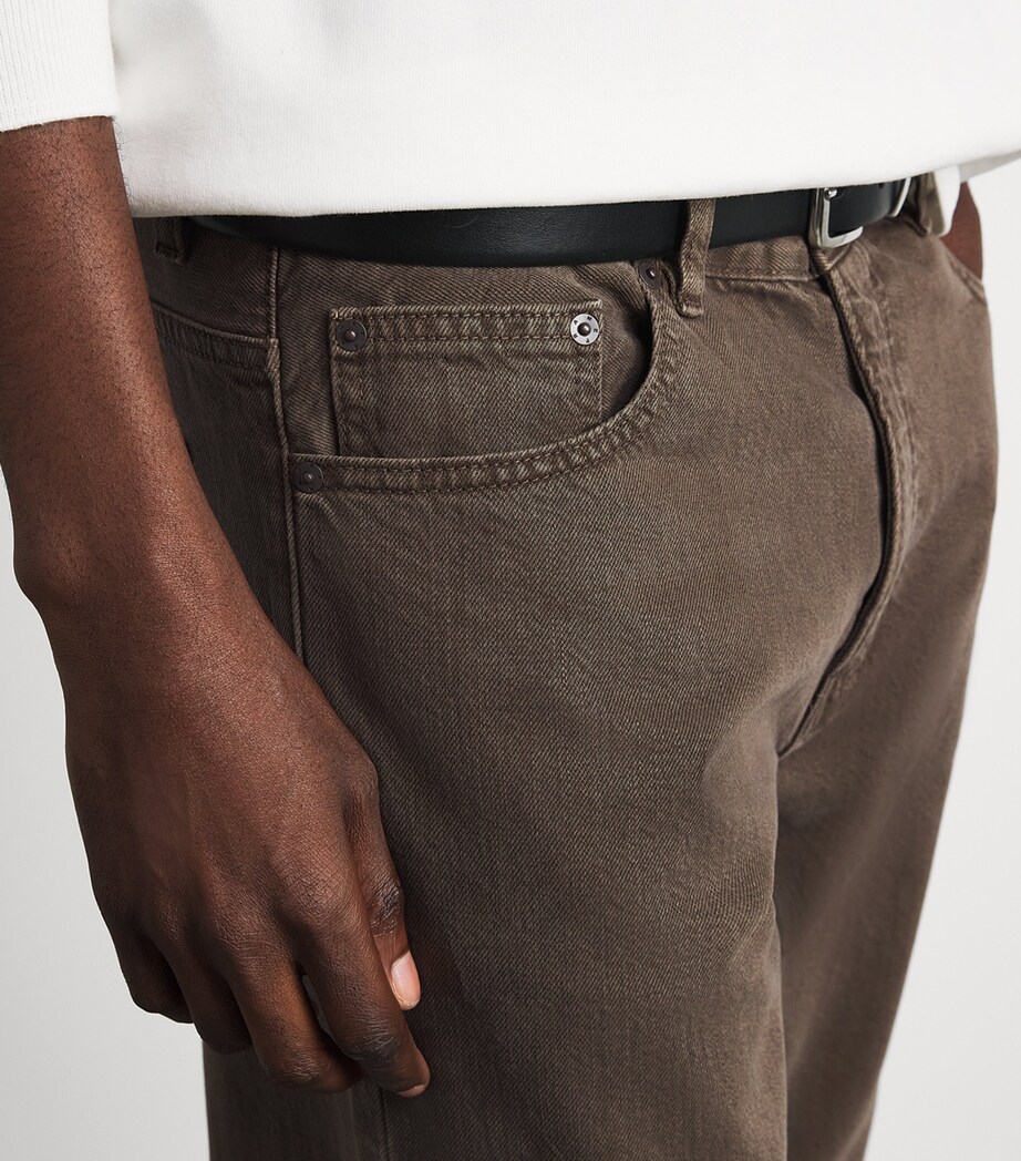 FRAME Mens Relaxed Jeans Bsne Brownstone Image 3