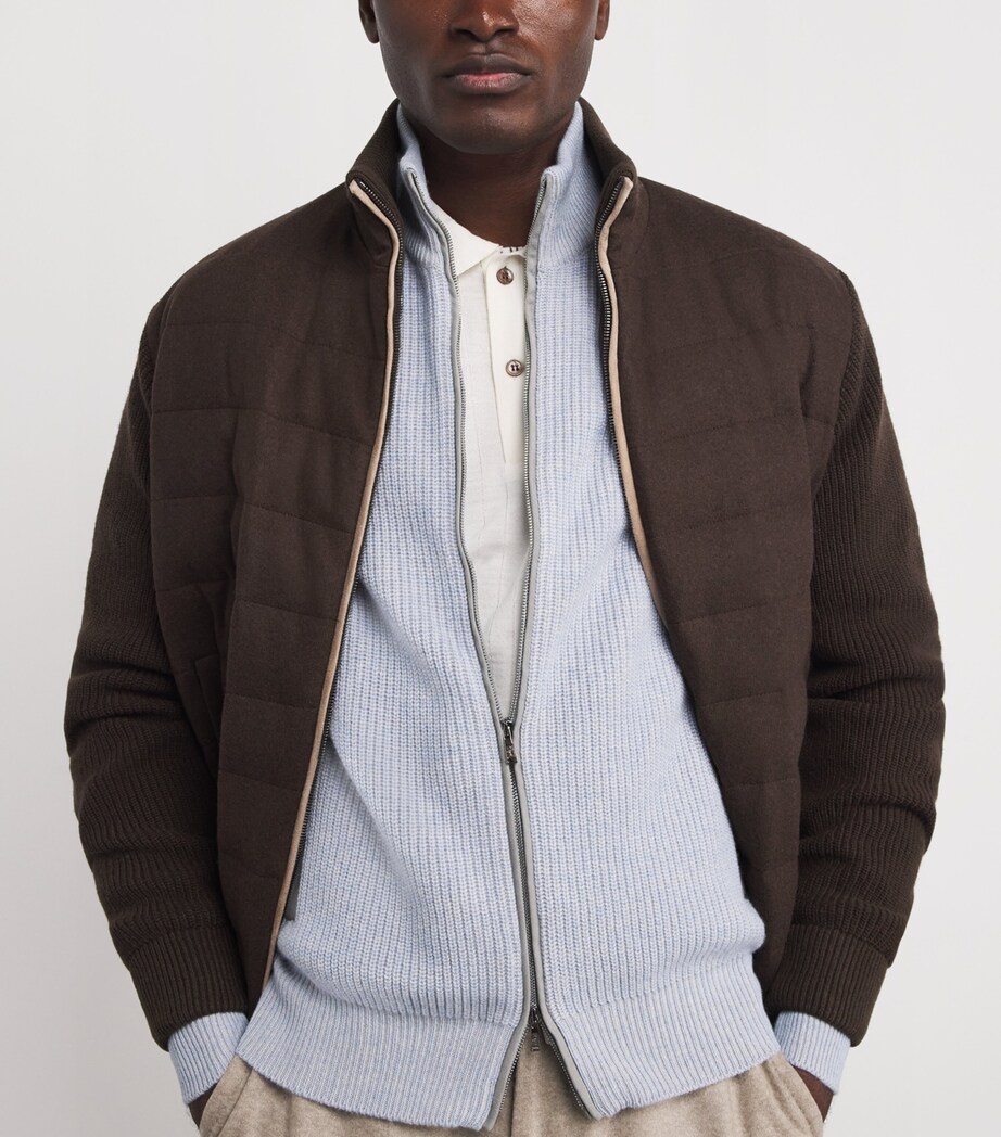 Virgin Wool-Cashmere Down jacket TX2.5 - MARRONE Image 6