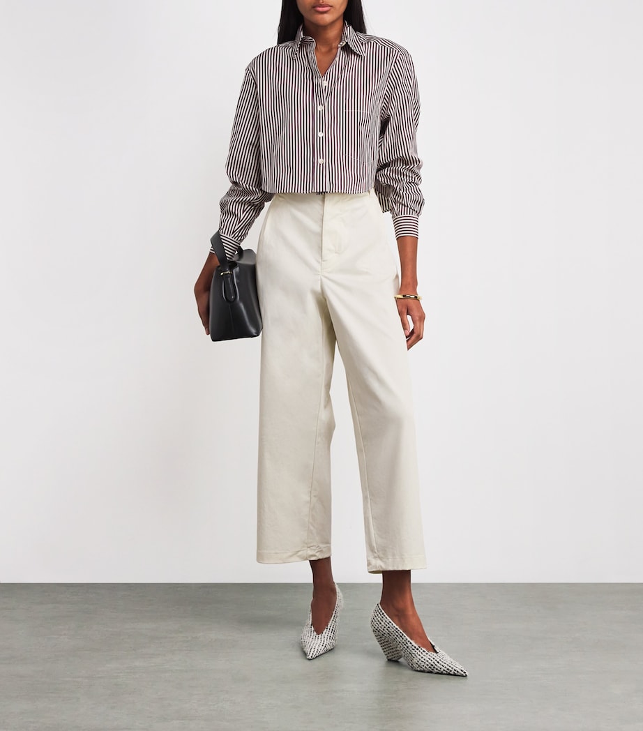 Stretch-Cotton Straight Sanctuary Trousers IVORY COTTON TWILL Image 2