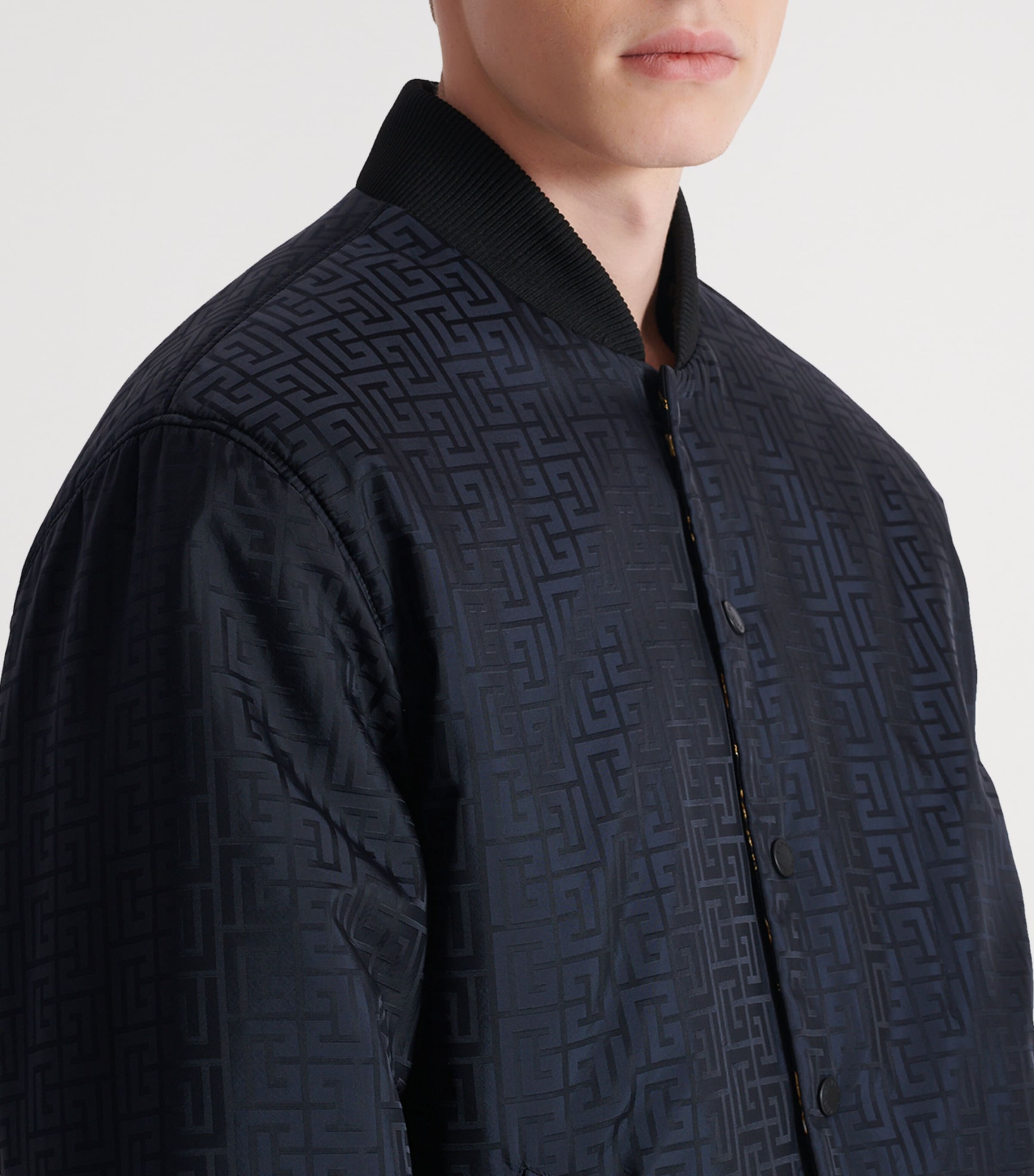 Silk Reversible Chain Bomber Jacket EAD NOIR/OR Image 6