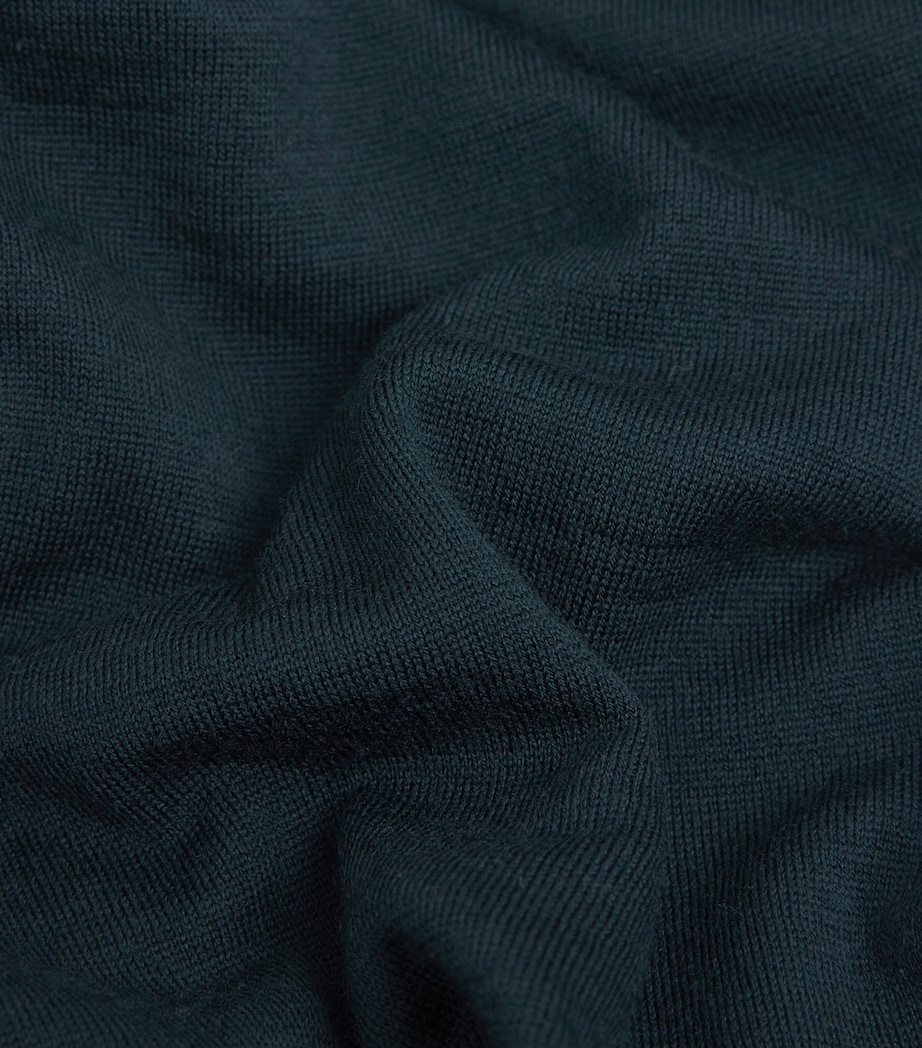 Merino Wool V-Neck Sweater RICHARDSON GREEN Image 5