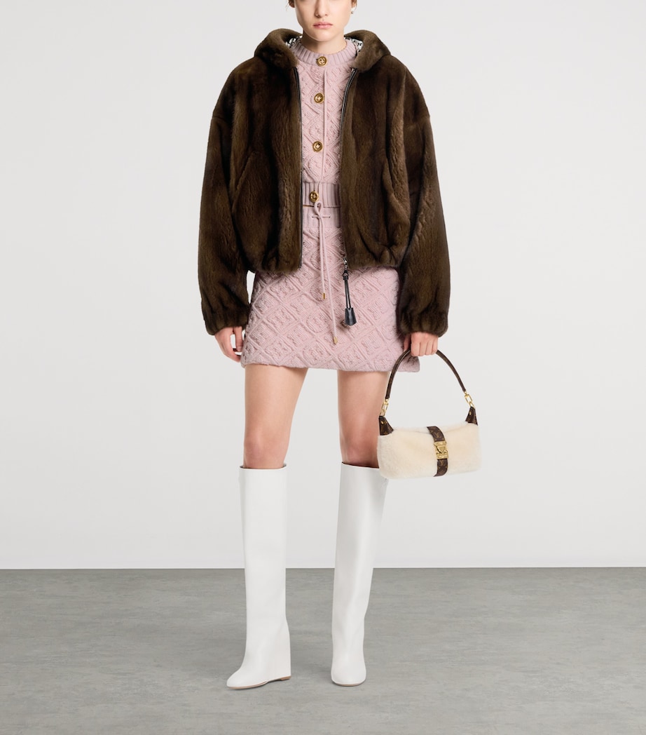 Shearling Mia Pochette Shoulder Bag CREAM Image 7