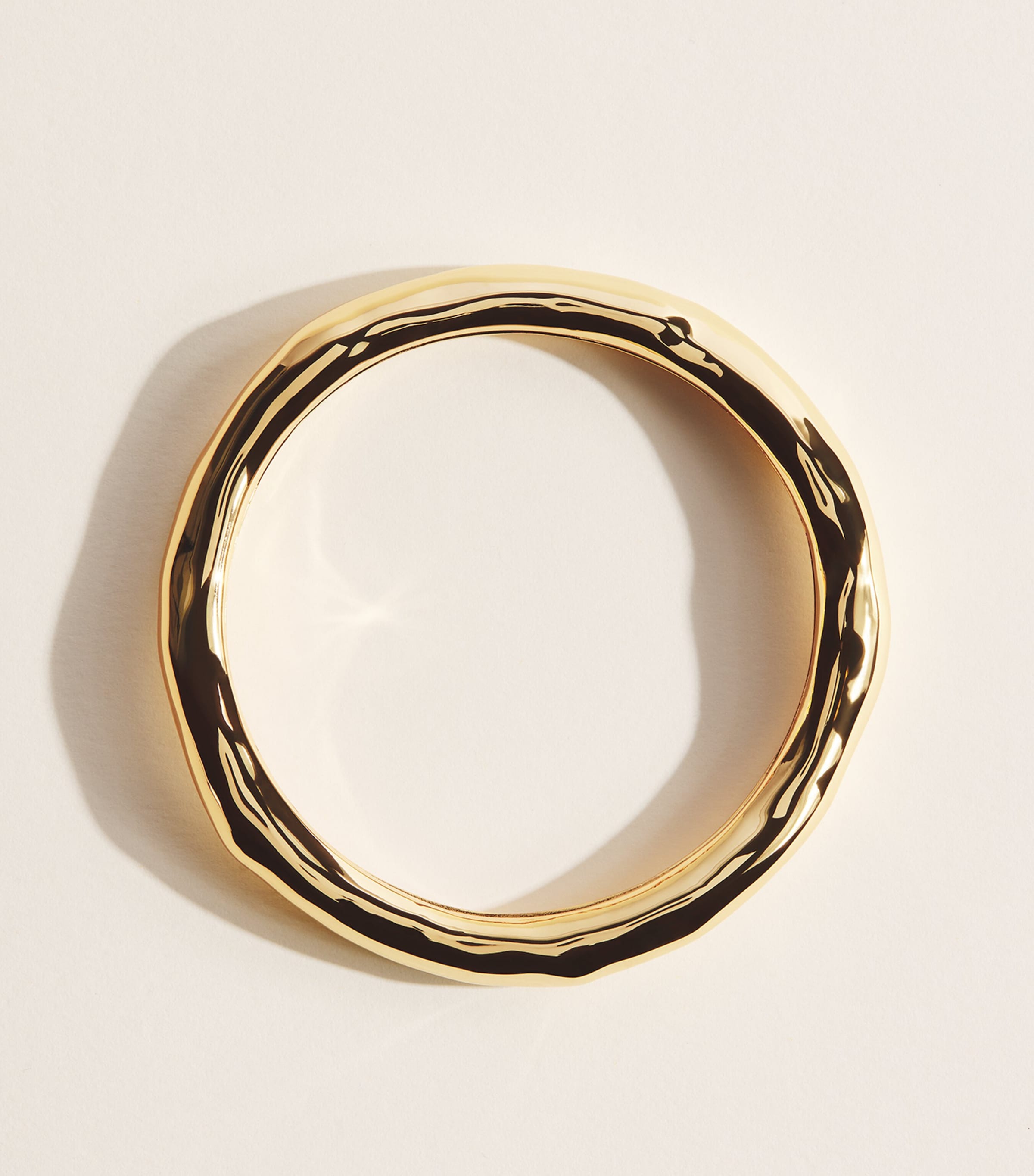 Alexis Bittar Large Gold-Plated Molten Bangle No Stones Gold Image 3