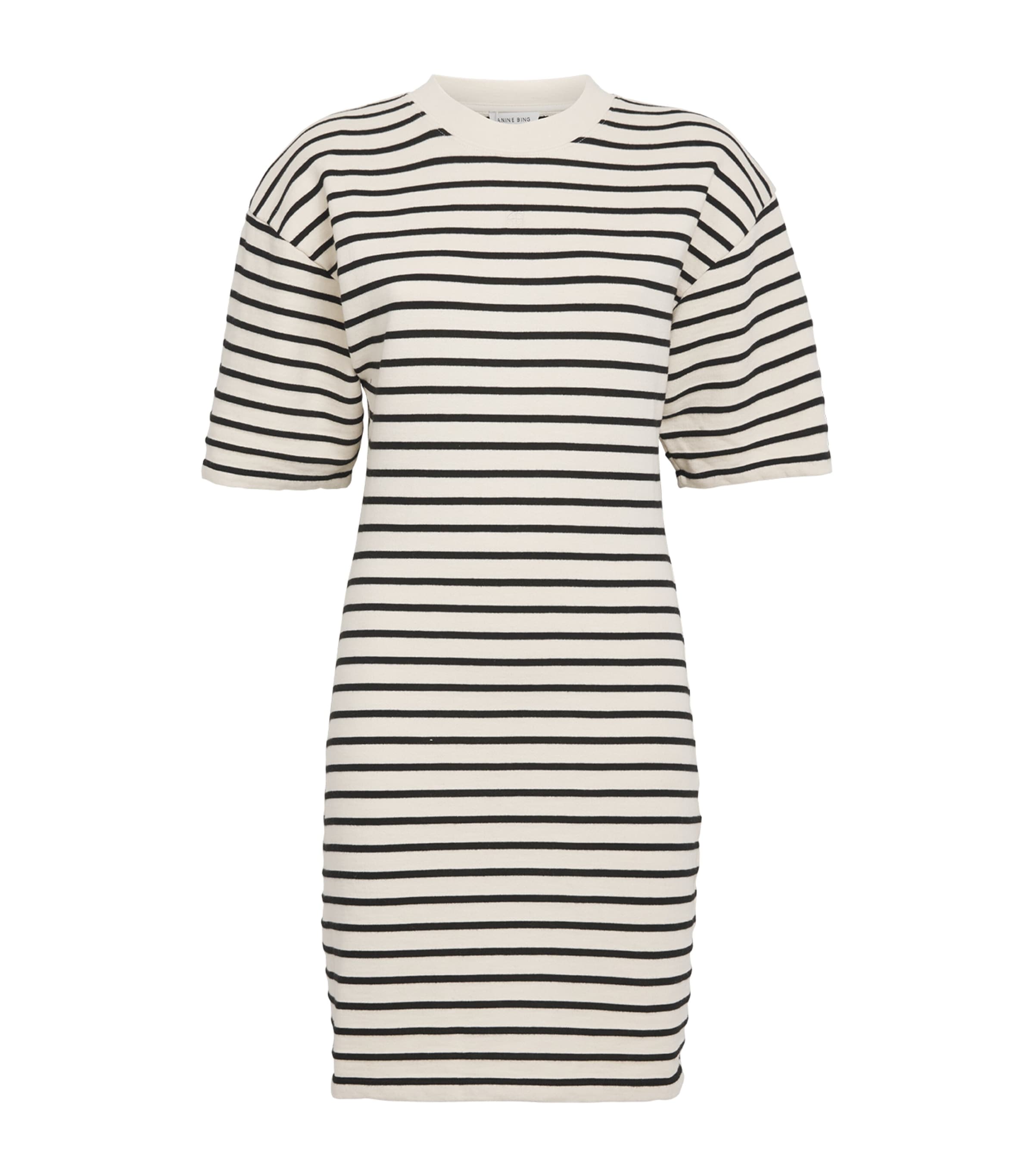 ANINE BING Multi Stripe Mona T-Shirt Mini Dress Harrods UK