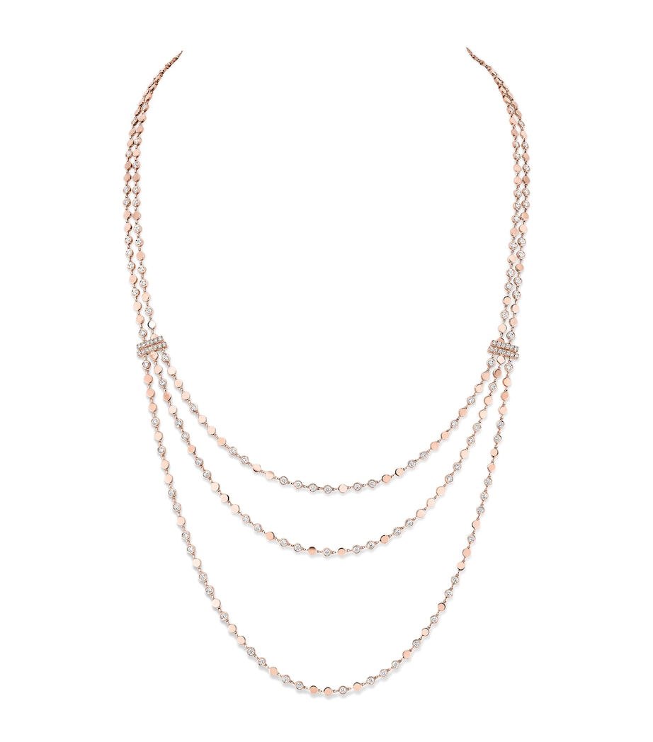 Messika D-Vibes Pink Gold and Diamond Layered Necklace Pink Gold Image 1