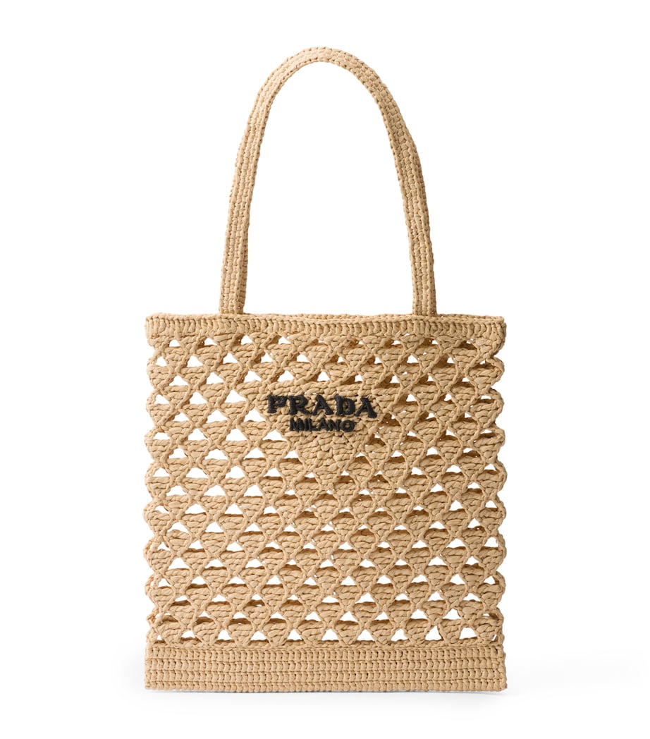 Prada Crochet Tote Bag Image 1
