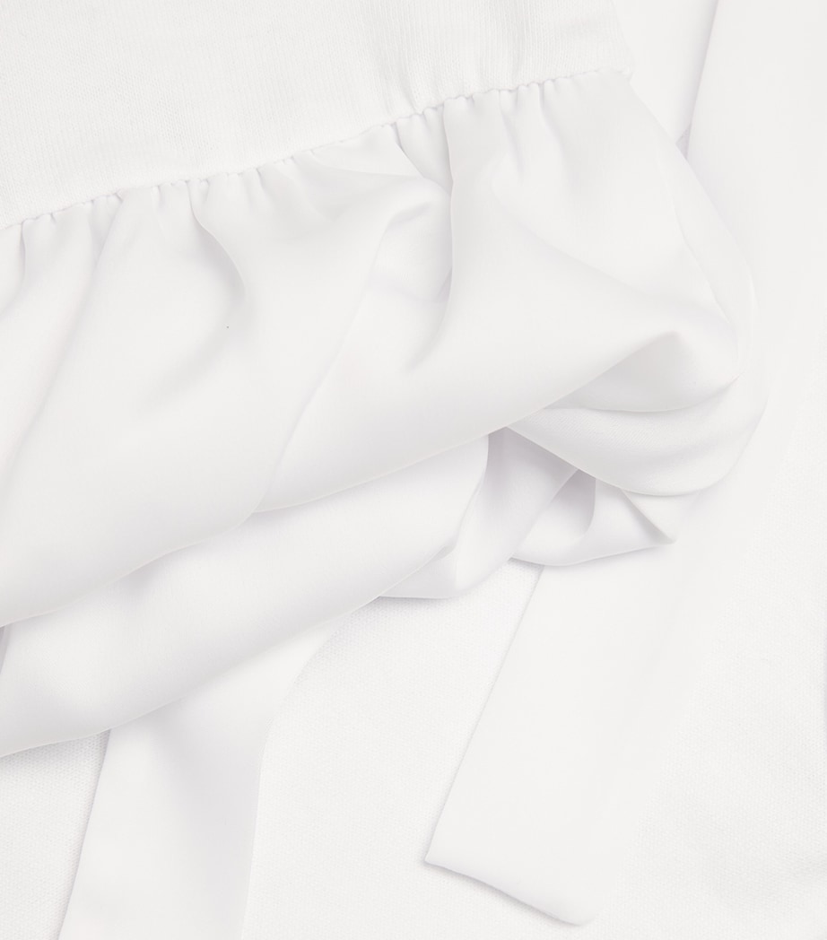 Sandro Paris Womens Cotton Ruffle Sleeveless Top White Image 6