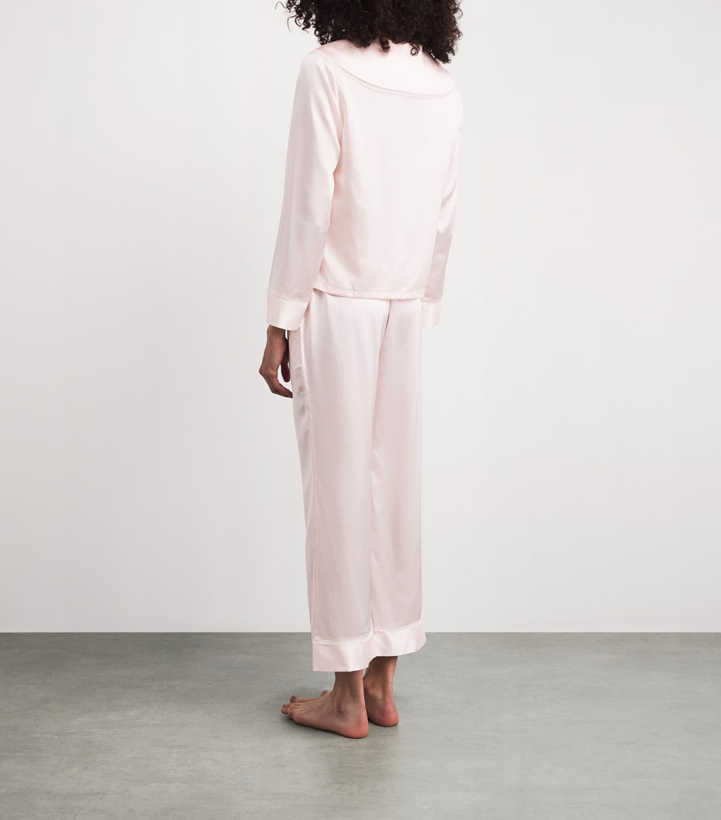 MANITO Womens Mulberry Silk Effie Pyjamas Ballet Pink Image 4