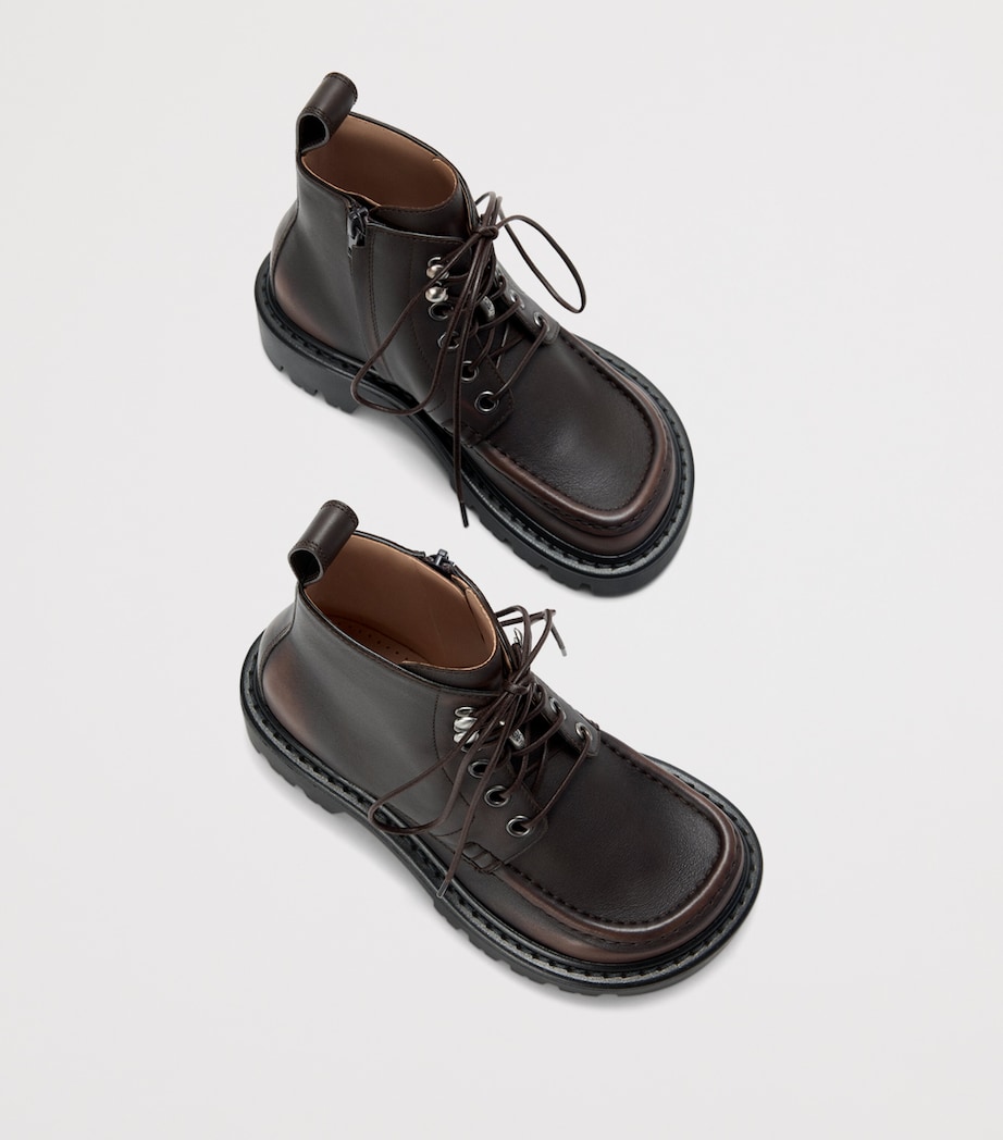 Calfskin Sierra Combat Boots 40 DARK BROWN Image 4