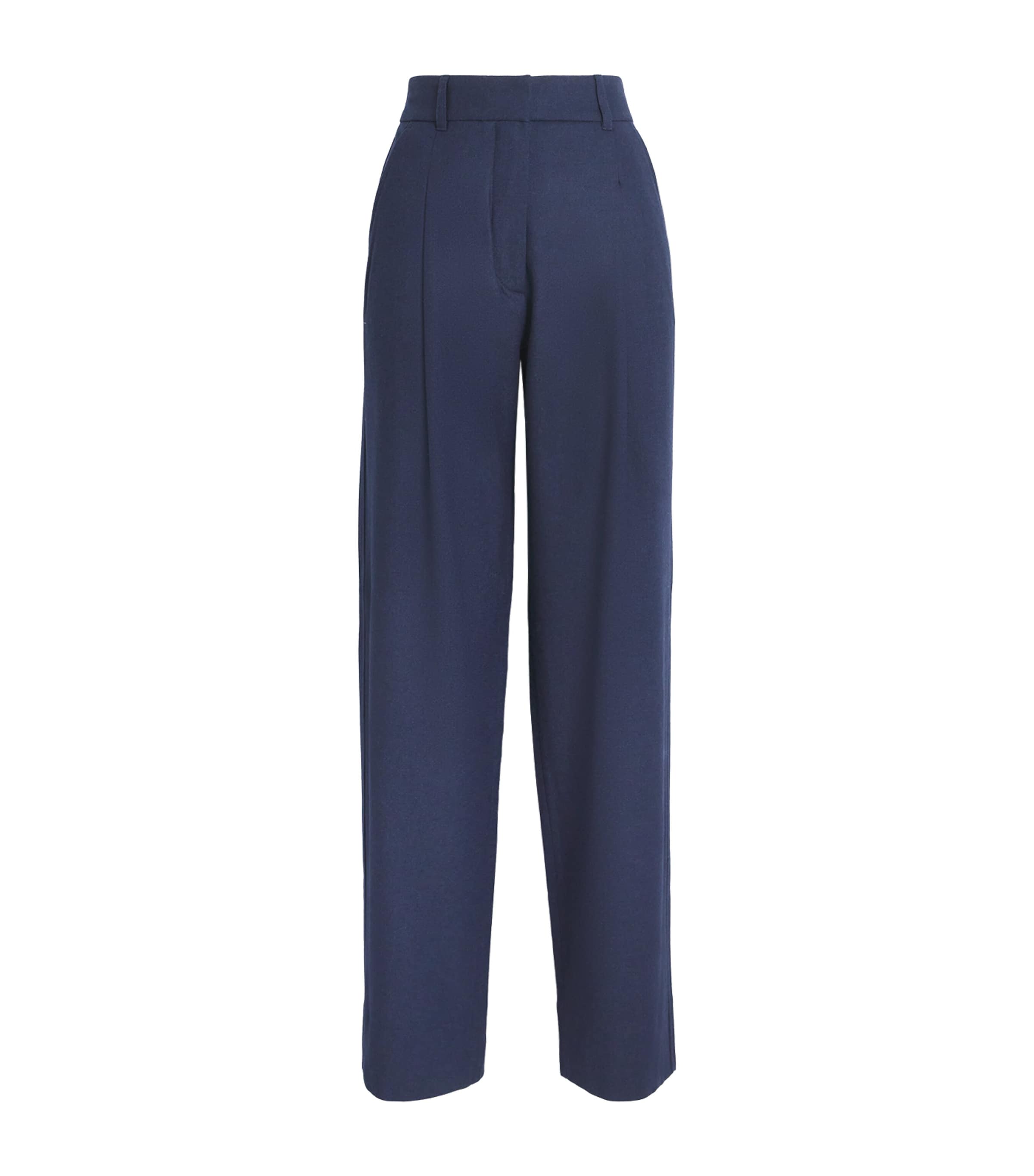 Me+em Pleat Tapered Trousers In Blue