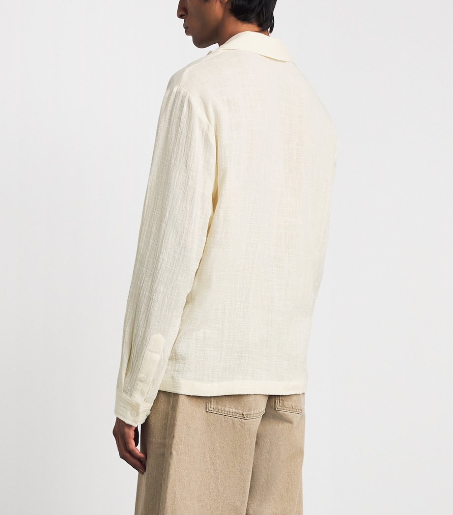 Séfr Mens Cotton Everyday Shirt Off White Image 5