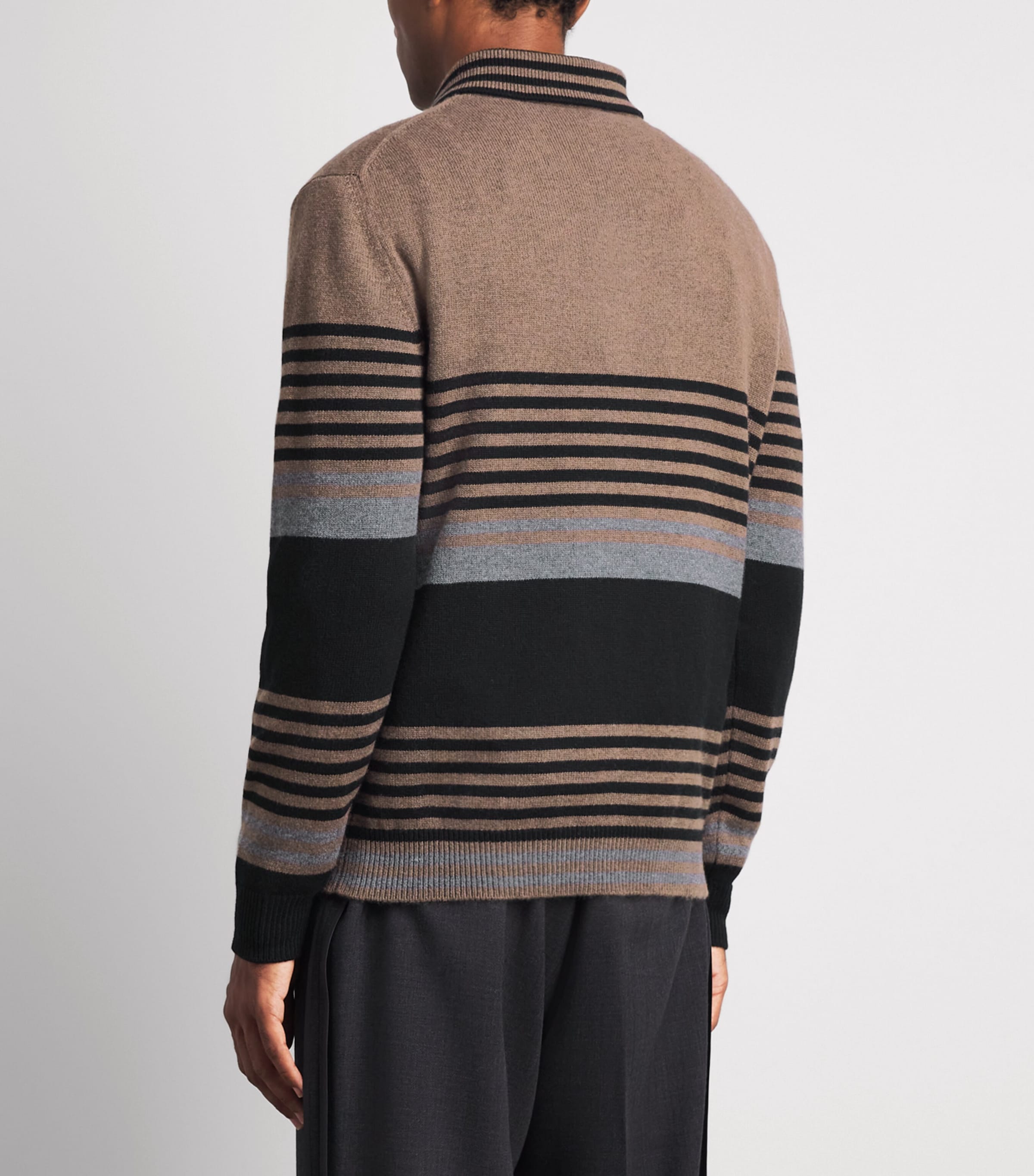 Paul Smith Mens Cashmere Stripe Polo Sweater Image 5