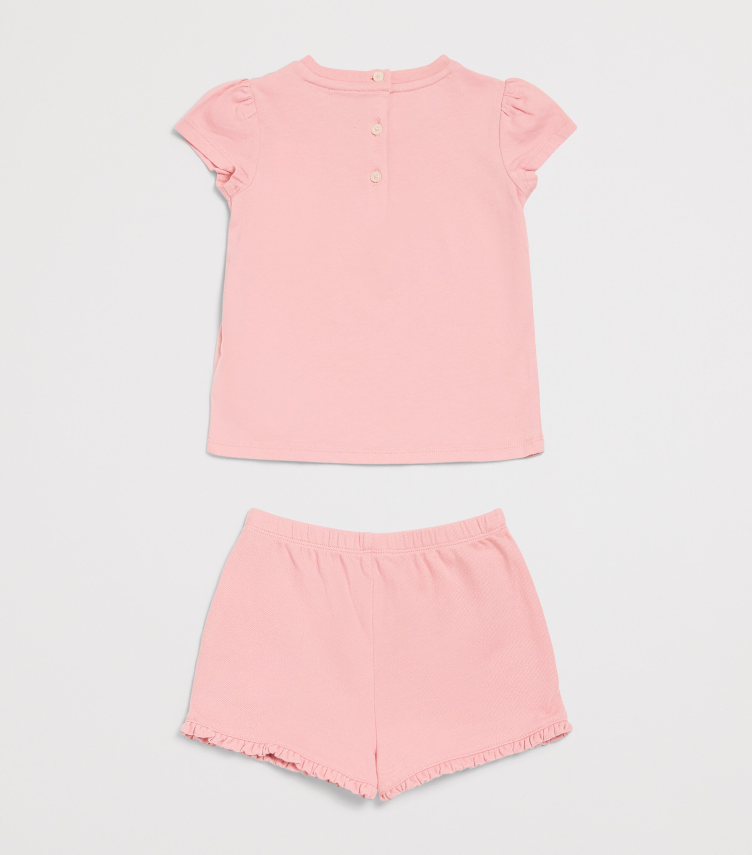 Ralph Lauren Kids Polo Bear T-Shirt and Shorts Set (3-24 Months) Adirondack Rose Image 2