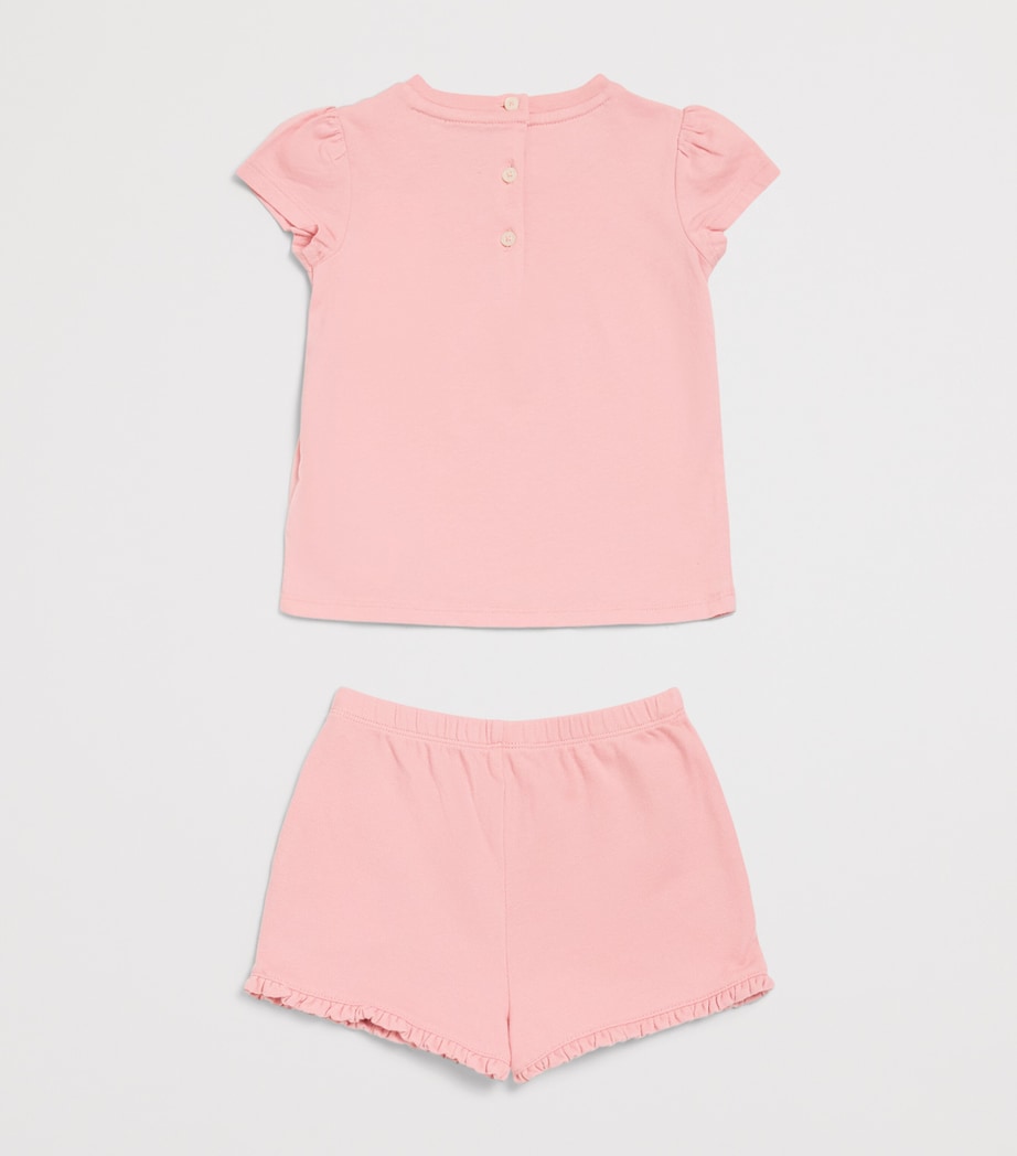 Ralph Lauren Kids Polo Bear T-Shirt and Shorts Set (3-24 Months) Adirondack Rose Image 2