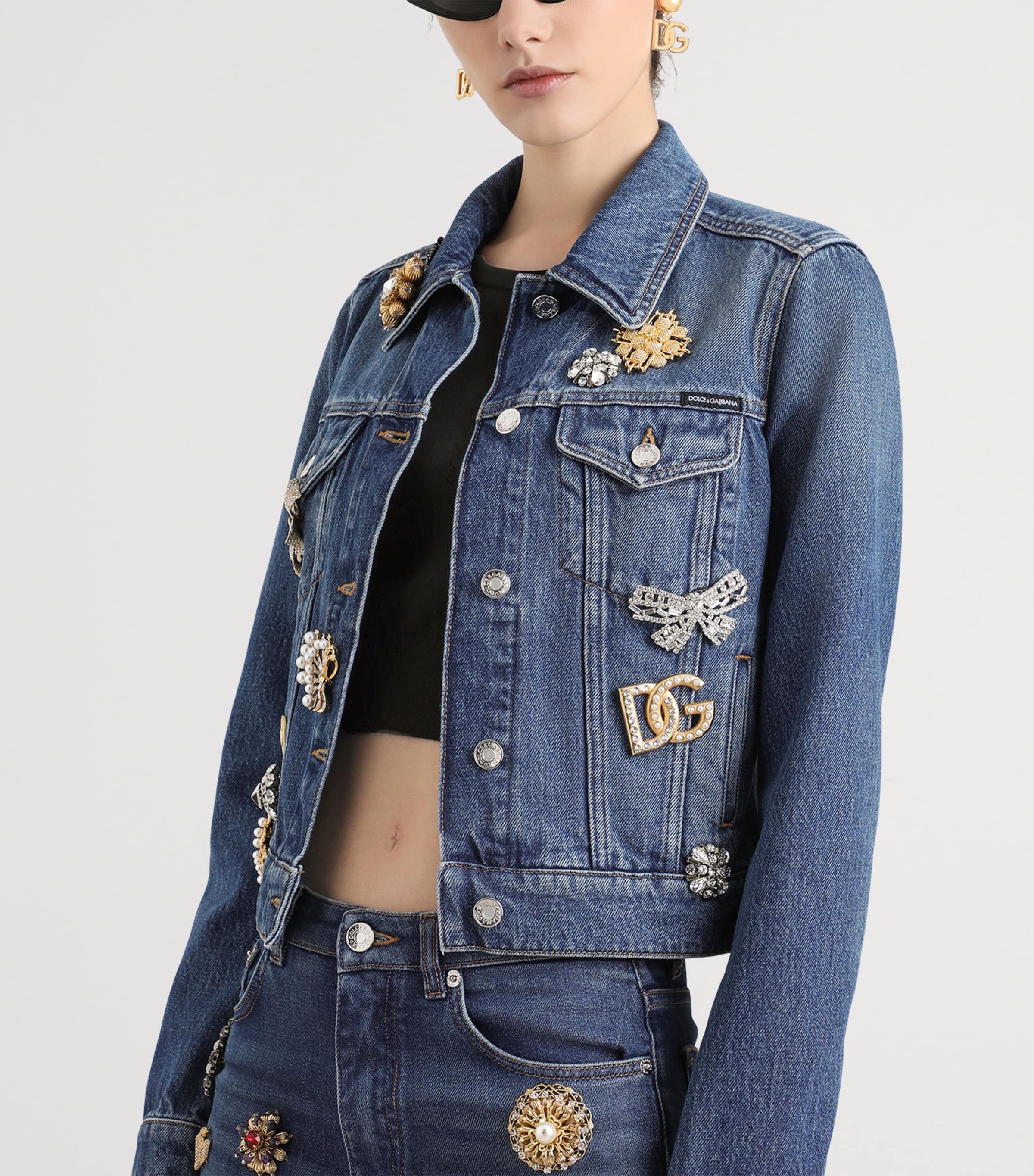 Embellished Denim Jacket COMBINED COLOUR Image 4