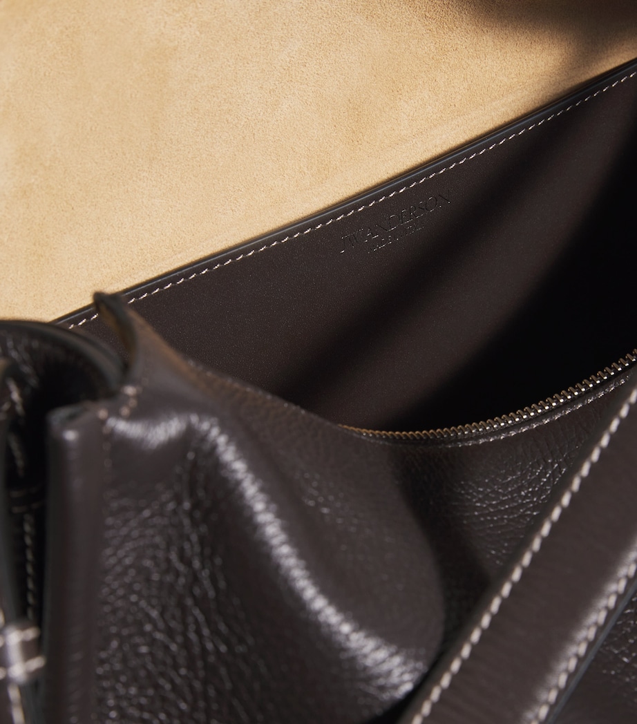 Leather Loafer Messenger Bag CHOCOLATE BROWN Image 6