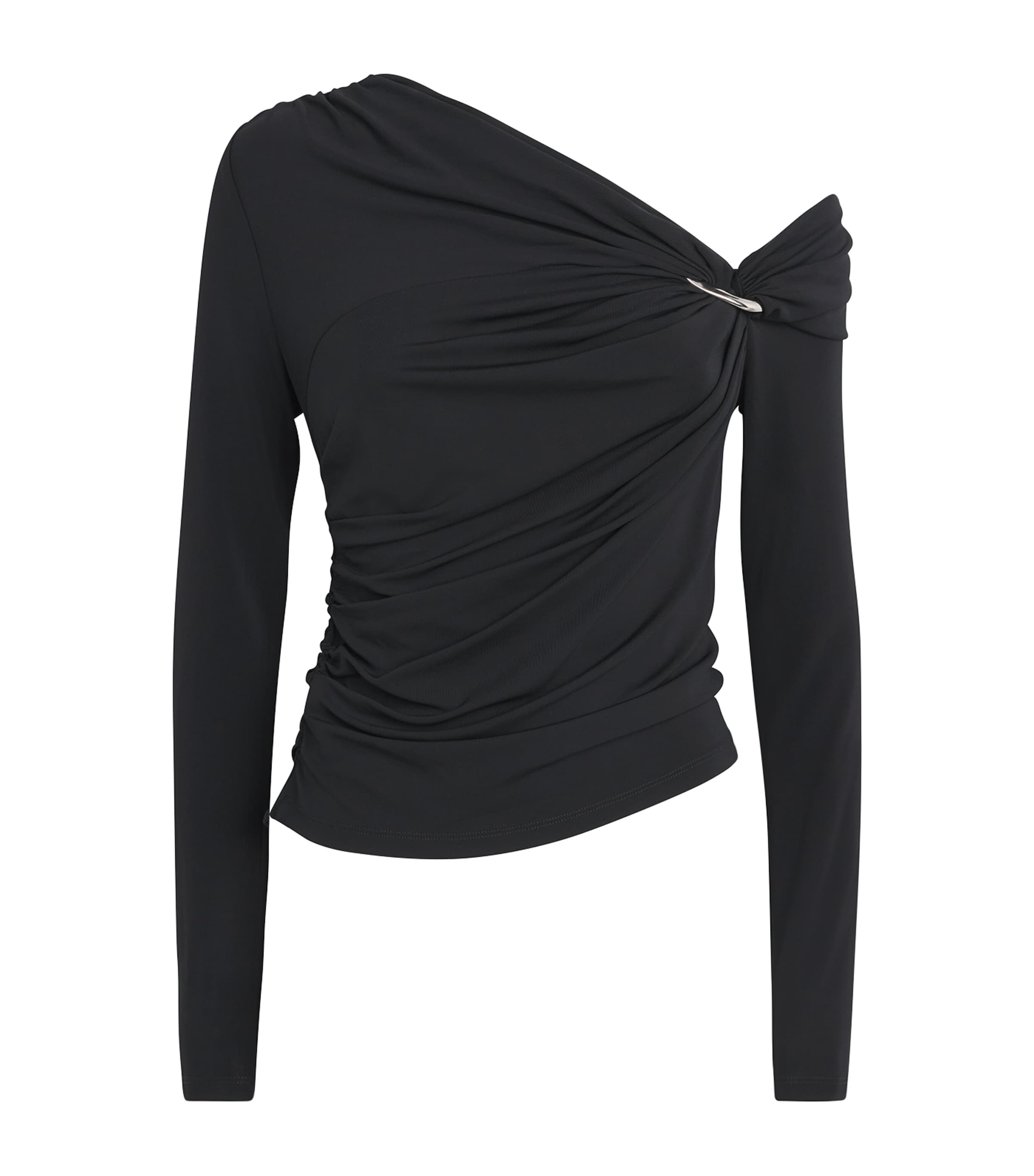 VERONICA オフショルダー Veronica Beard Black Off-The-Shoulder Lozea Top | Harrods US