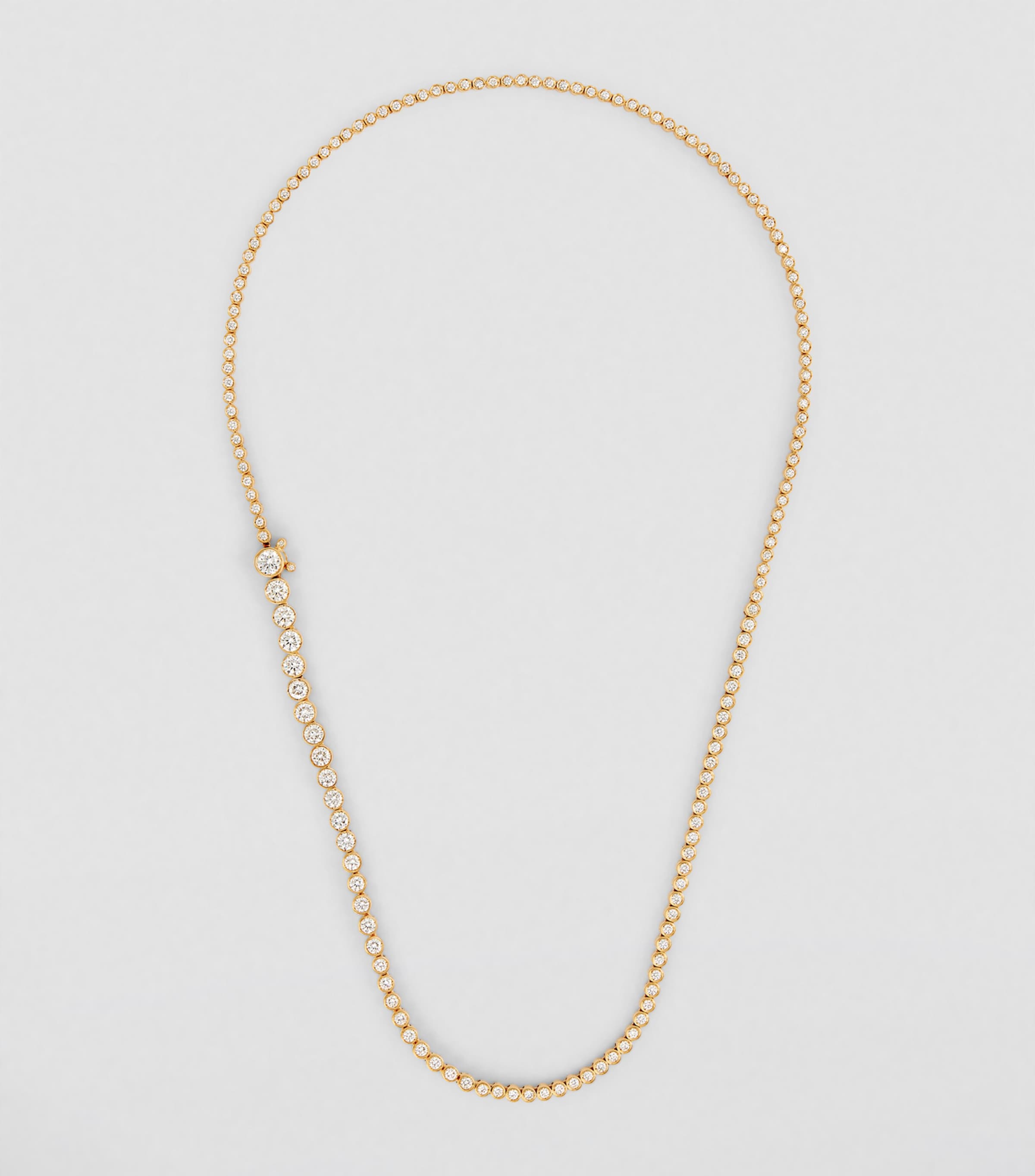 Sophie Bille Brahe Yellow Gold and Diamond Tennis Necklace Yellow Gold Image 2
