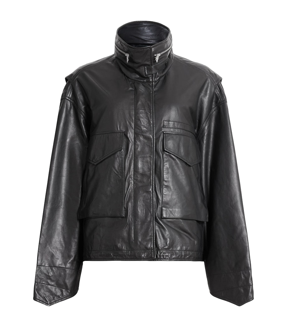 Clay Leather Jacket BLACK Image 1