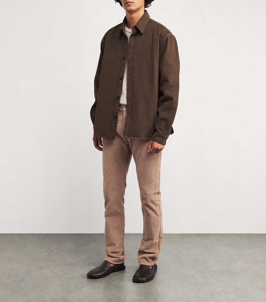 Corduroy Straight Trousers U71LR CORDUROY SLVR Image 2