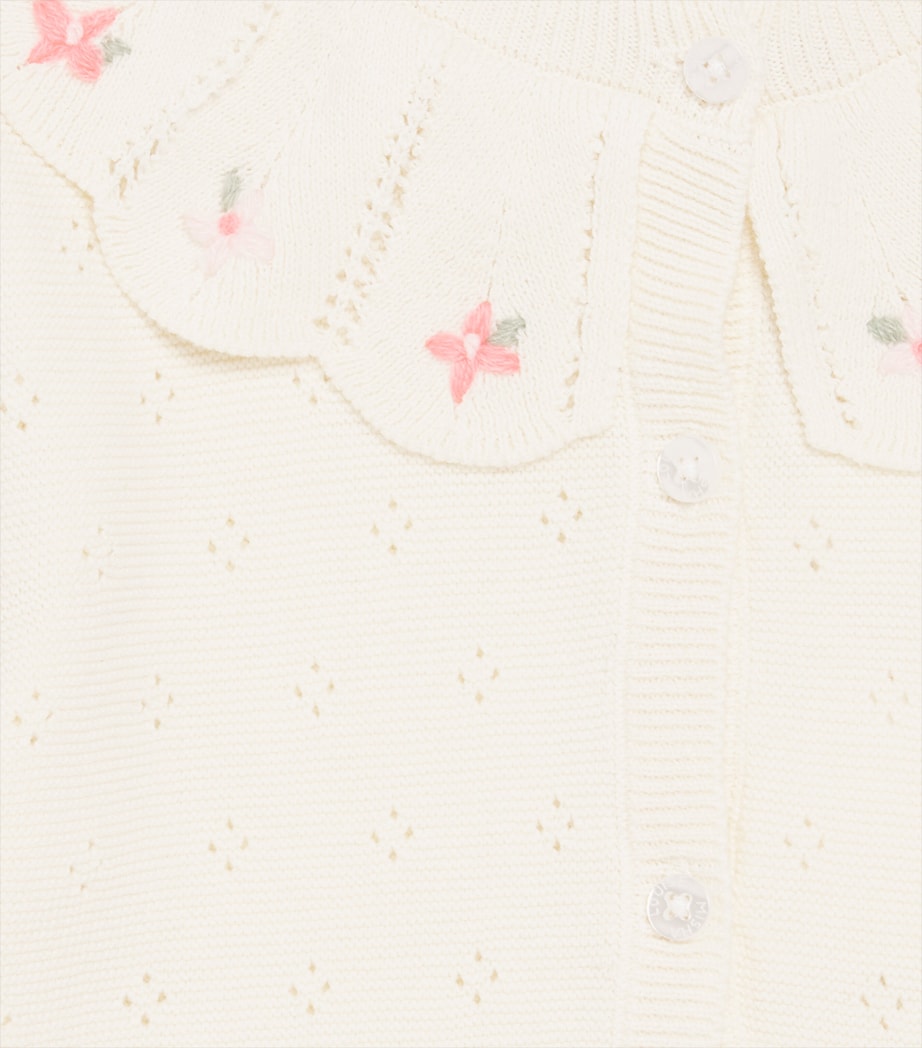 Louise Misha Floral-Collar Mynalette Cardigan (3-4 Years) Image 3