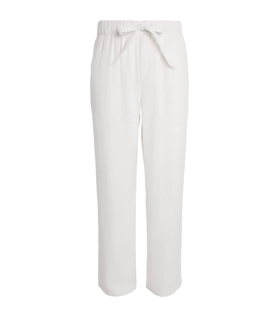 Frescobol Carioca Mens Cotton-Linen Luan Chinos White Image 1