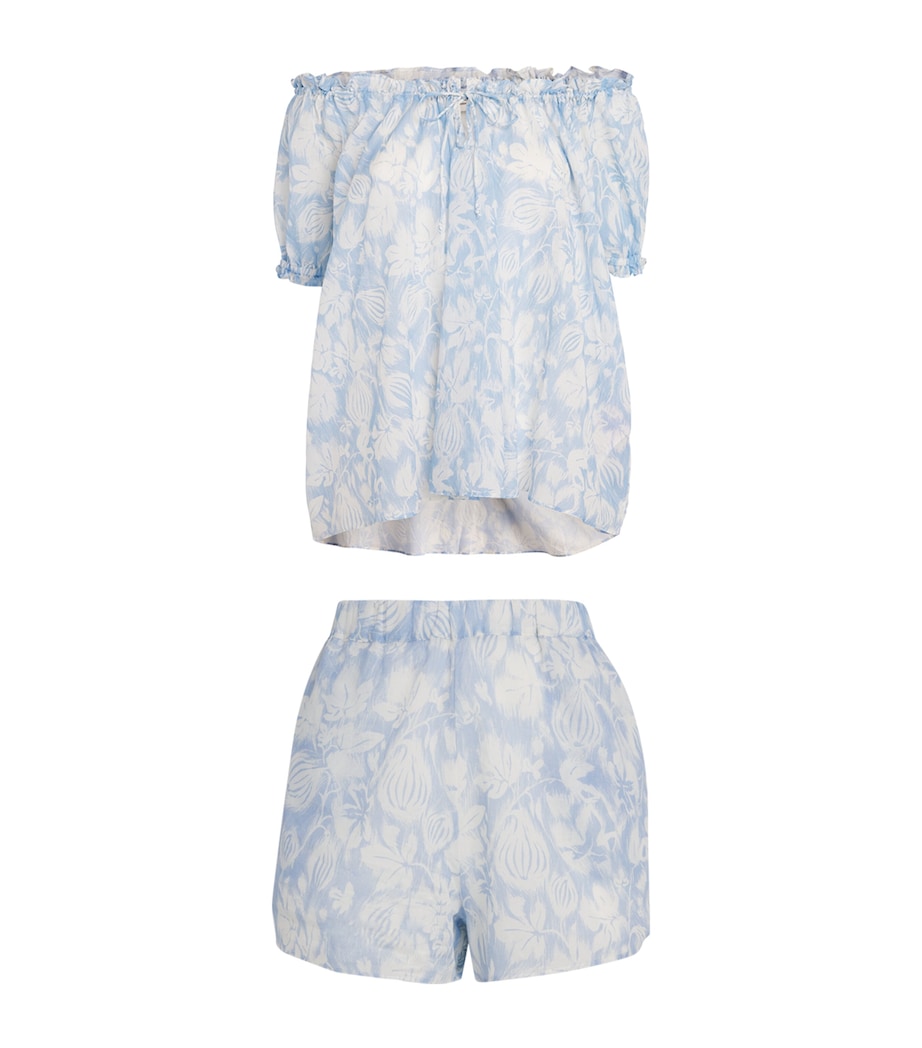 Fig Print Alma Pyjama Set BLUE Image 1