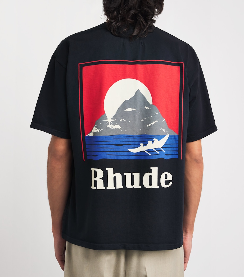 Cotton Moonlight T-Shirt BLACK/ RED/ BLUE Image 3