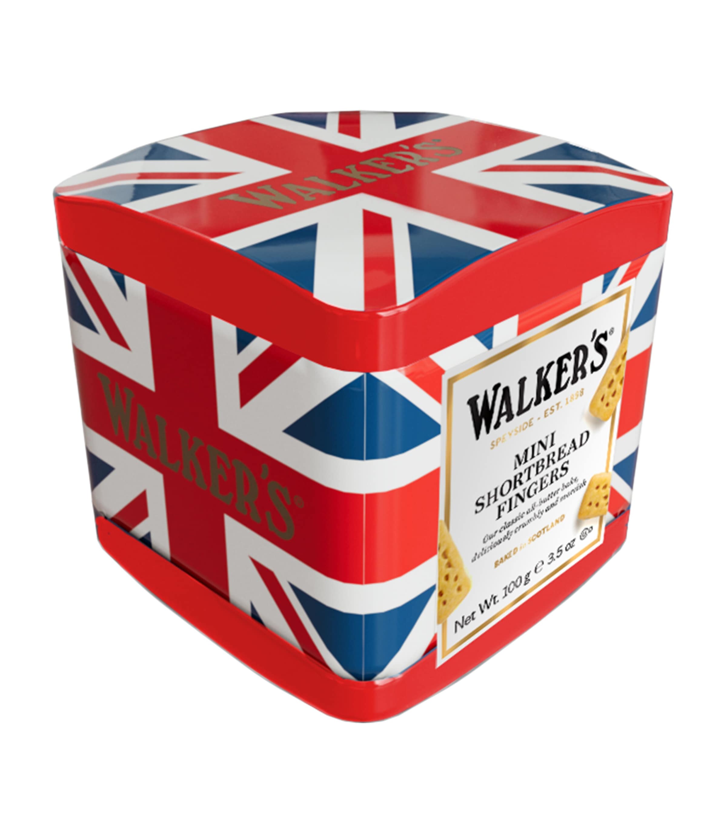 Walkers Mini Shortbread Fingers Union Jack Tin (100g) Image 1